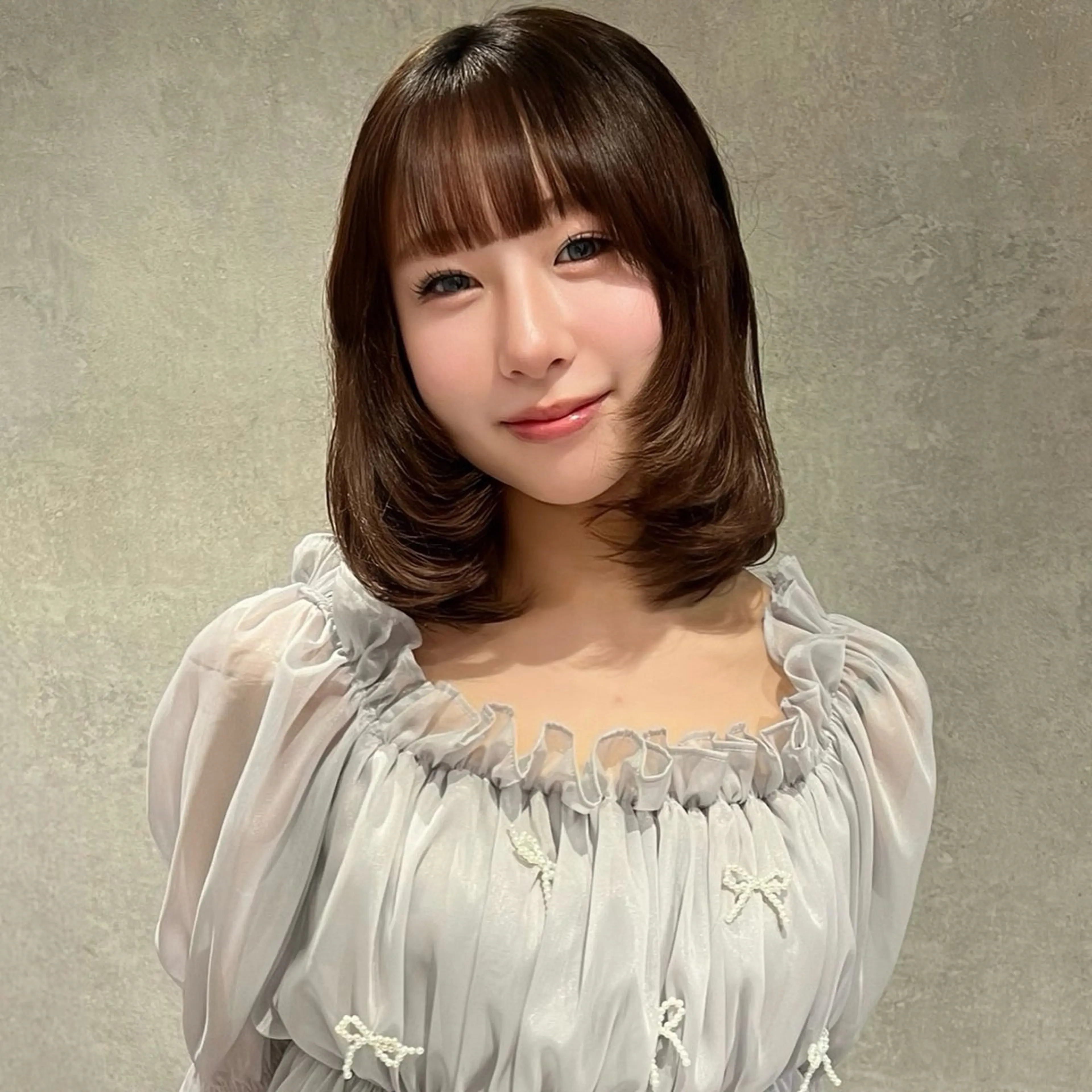 ミディアム ミディアムレイヤー 韓国風ヘア レイヤーカット 似合わせカット カット ヘアカラー トリートメント AI TOKYO S所属・mizuki 【韓国レイヤー】のヘアスタイル