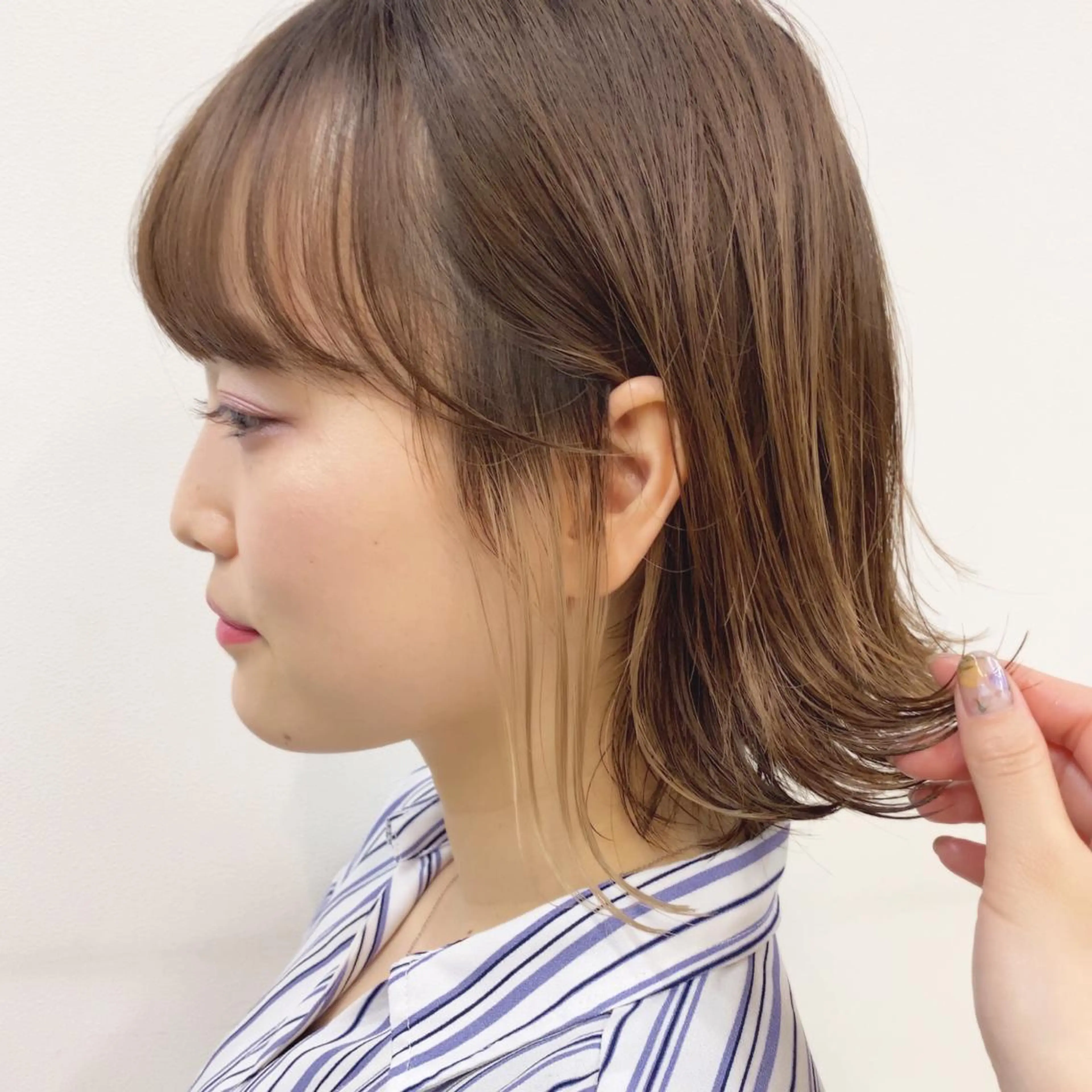 ミディアム カラー パーマ ヘアアレンジ Riposo.所属・✨似合わせカラー✨ 奈須晴香のヘアスタイル