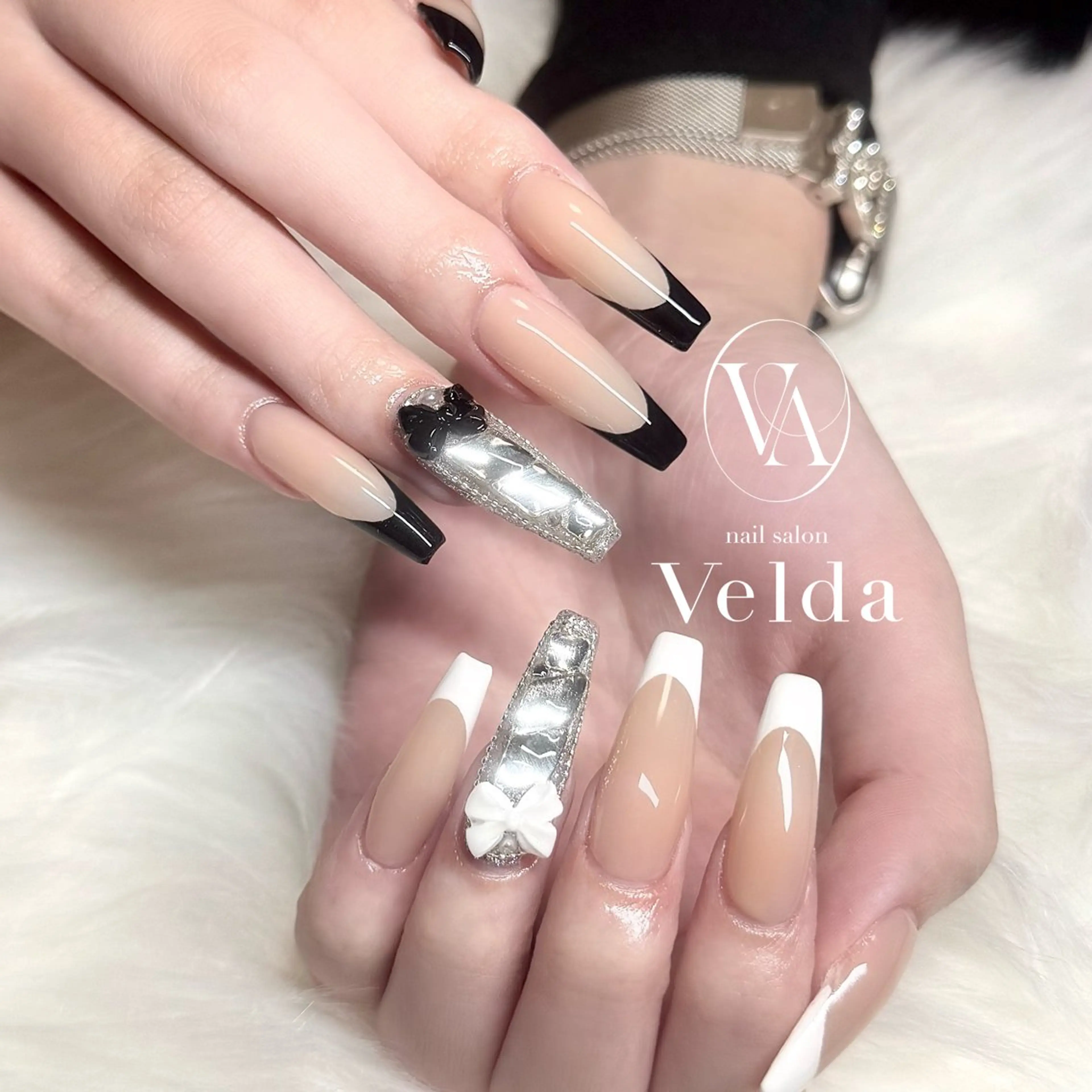 ネイル フレンチネイル 💎スカルプ💎 Velda(ベルダ)のネイルデザイン