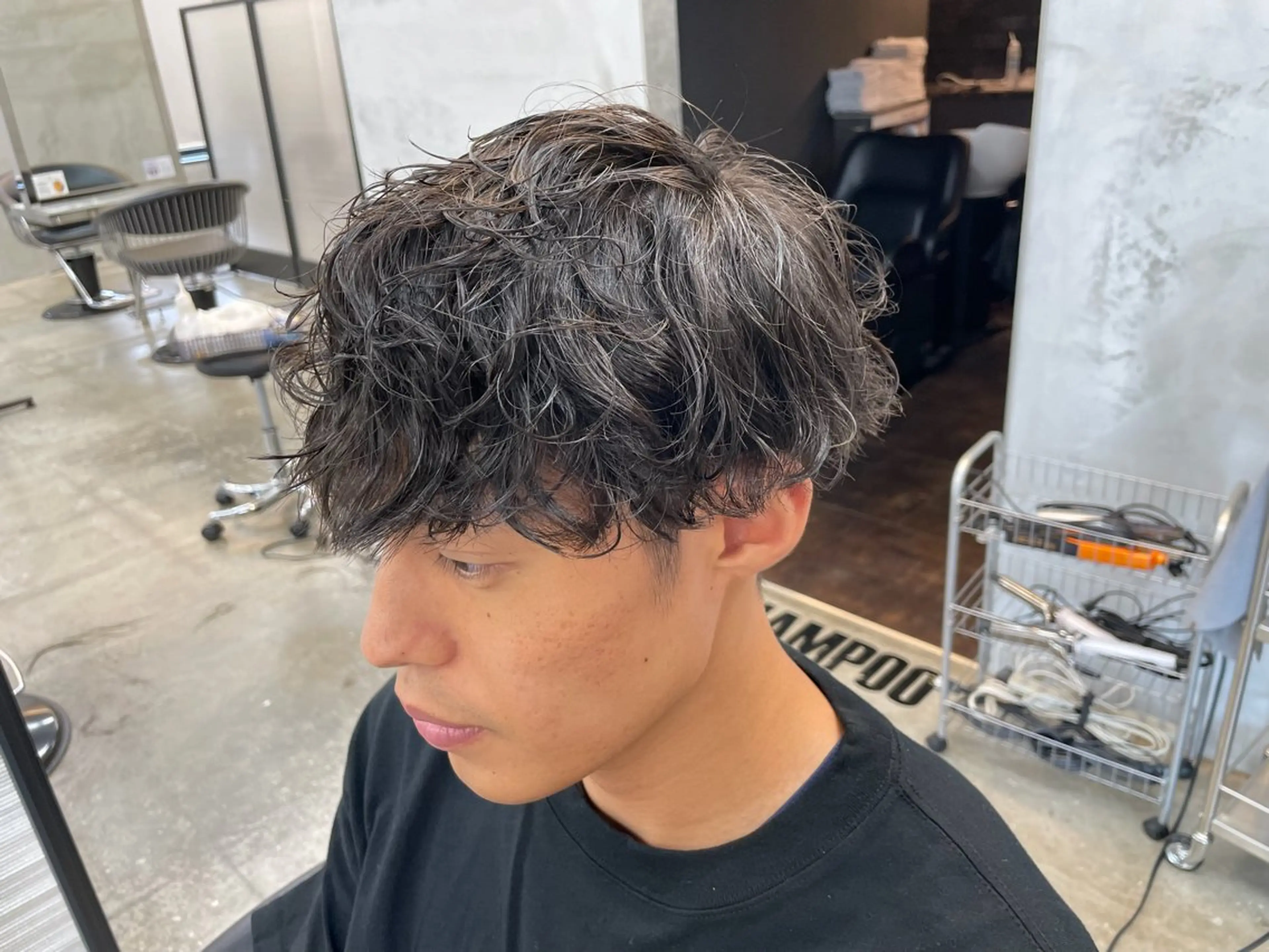 メンズ カット パーマ トリートメント メンズ🔥 松本明日翔のヘアスタイル