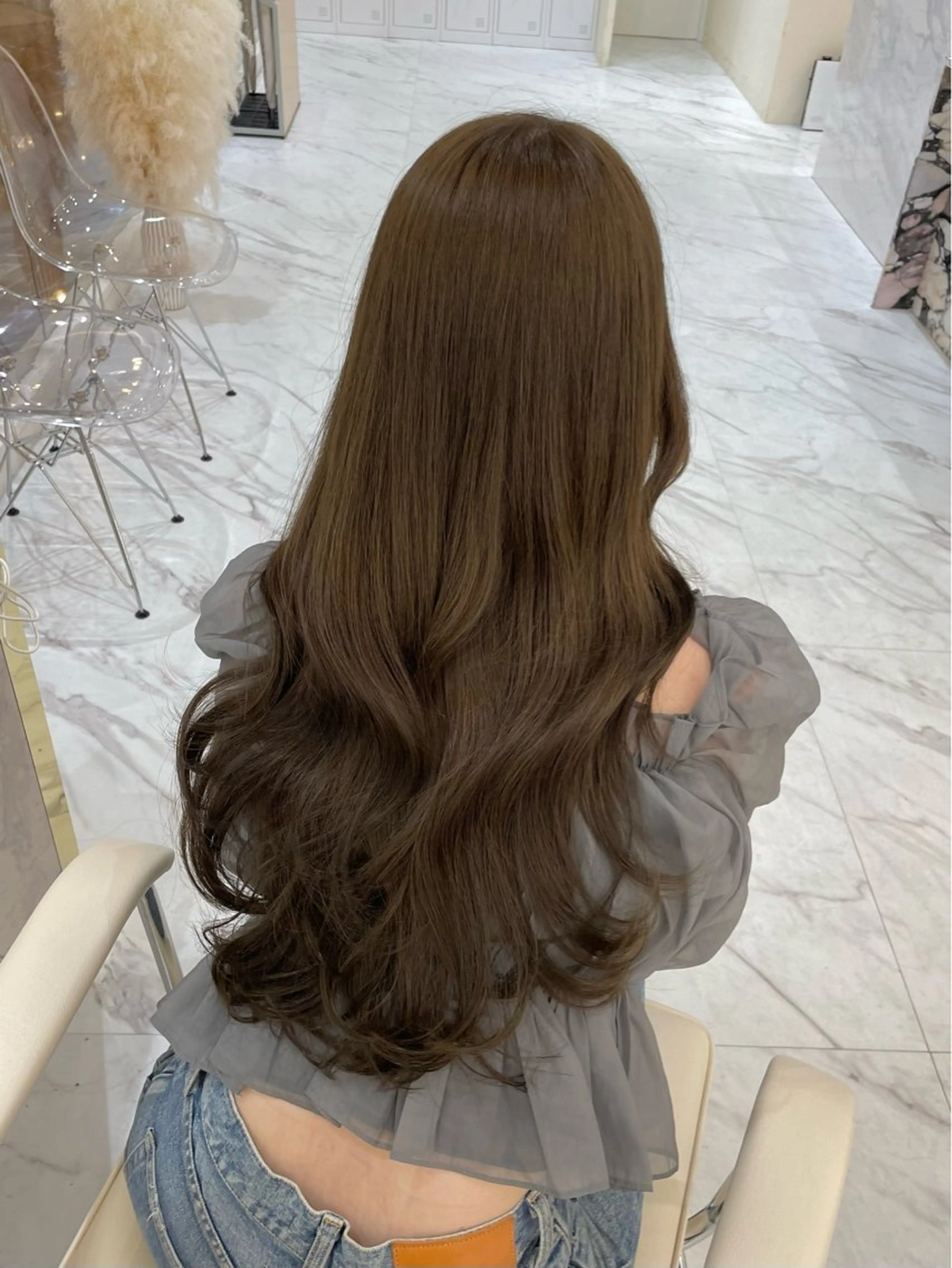ロング カラー ヘアアレンジ カット ヘアカラー トリートメント mao透明感カラー 似合わせヘアメイクのヘアスタイル