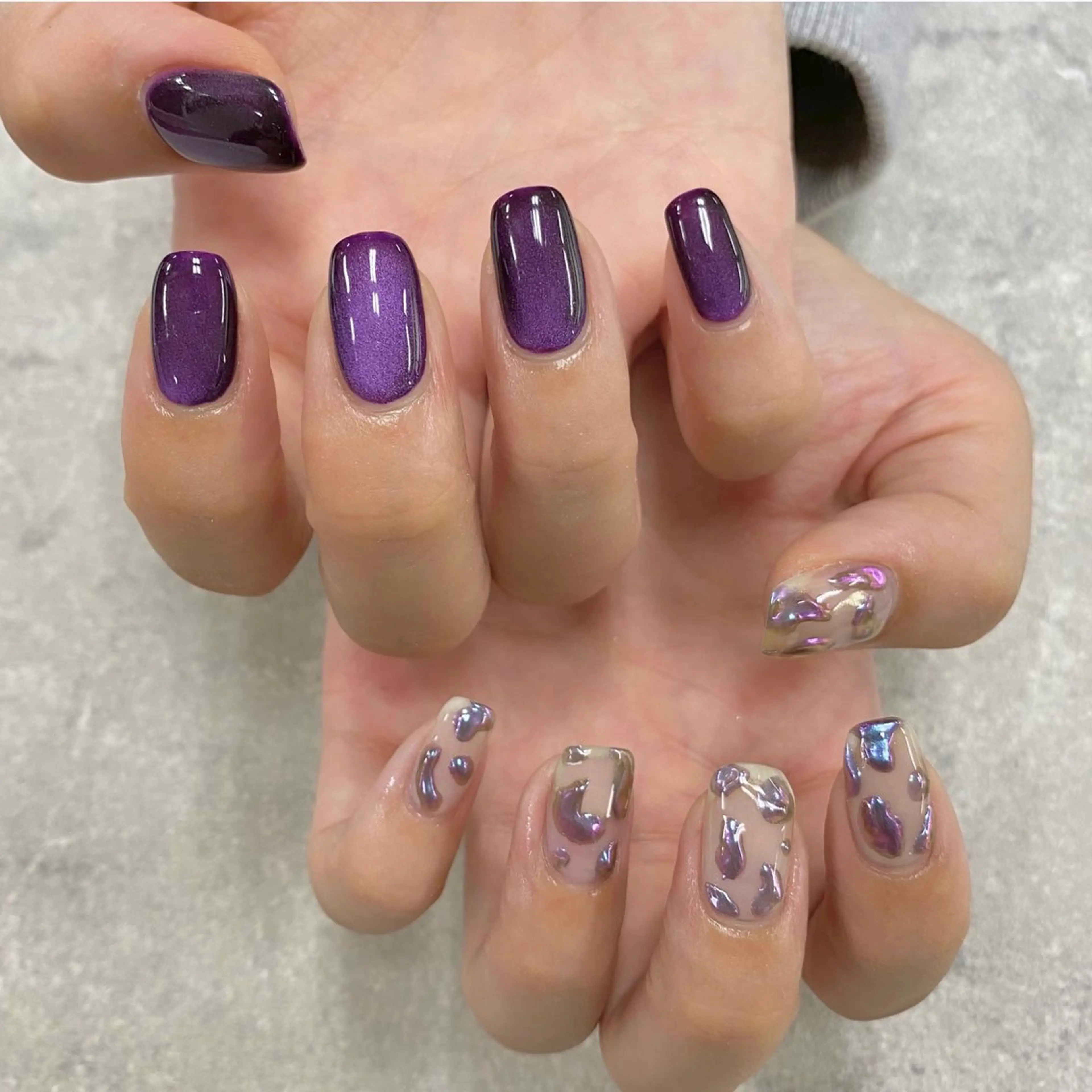 ネイル フレンチネイル グラデーション マグネットネイル メンズネイル ミラーネイル ハンドネイル NUMAZAWA KASUMIのネイルデザイン