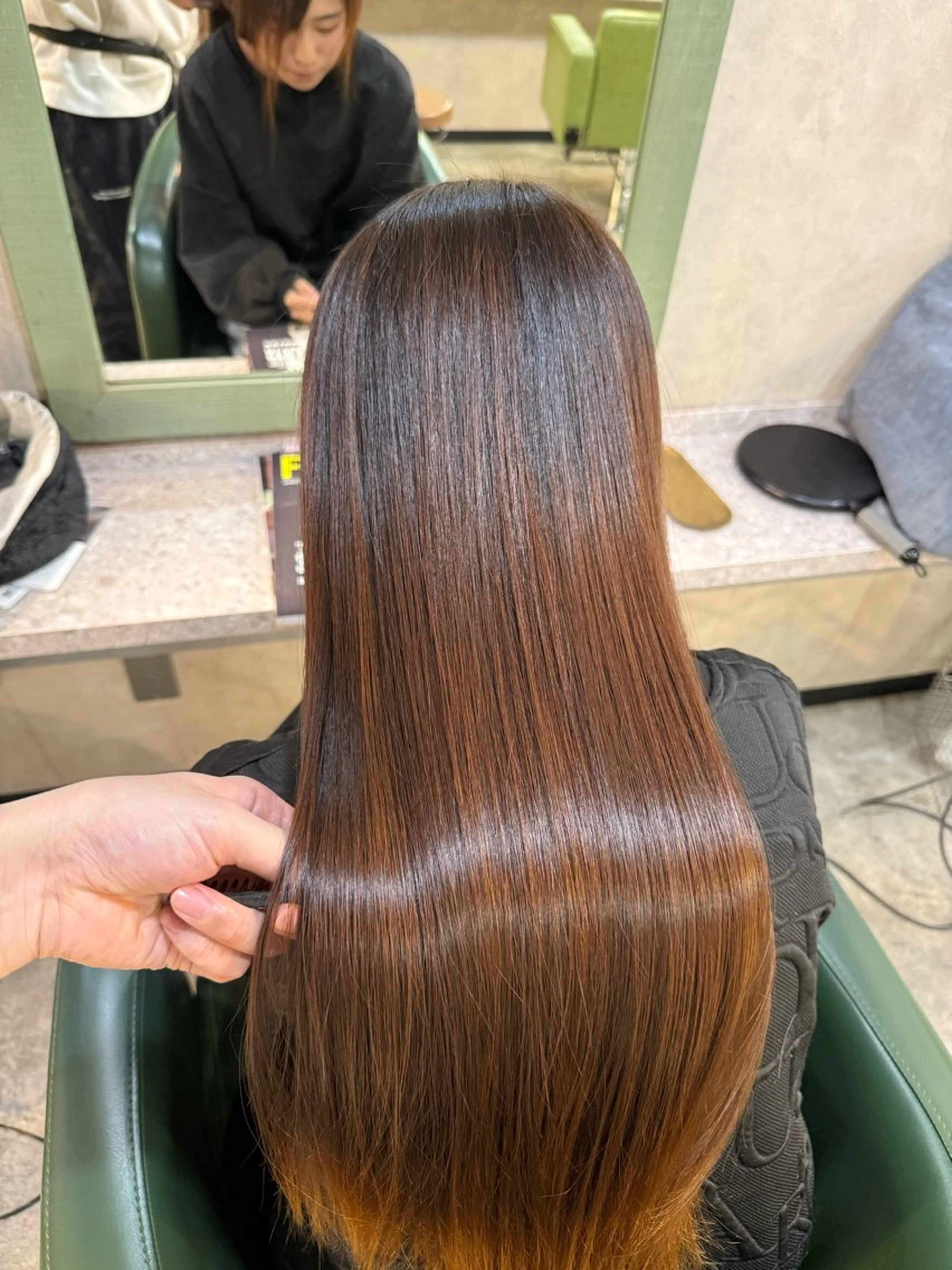 ロング カット 縮毛矯正 トリートメント 水野 亨祐/モデル様募集中のヘアスタイル