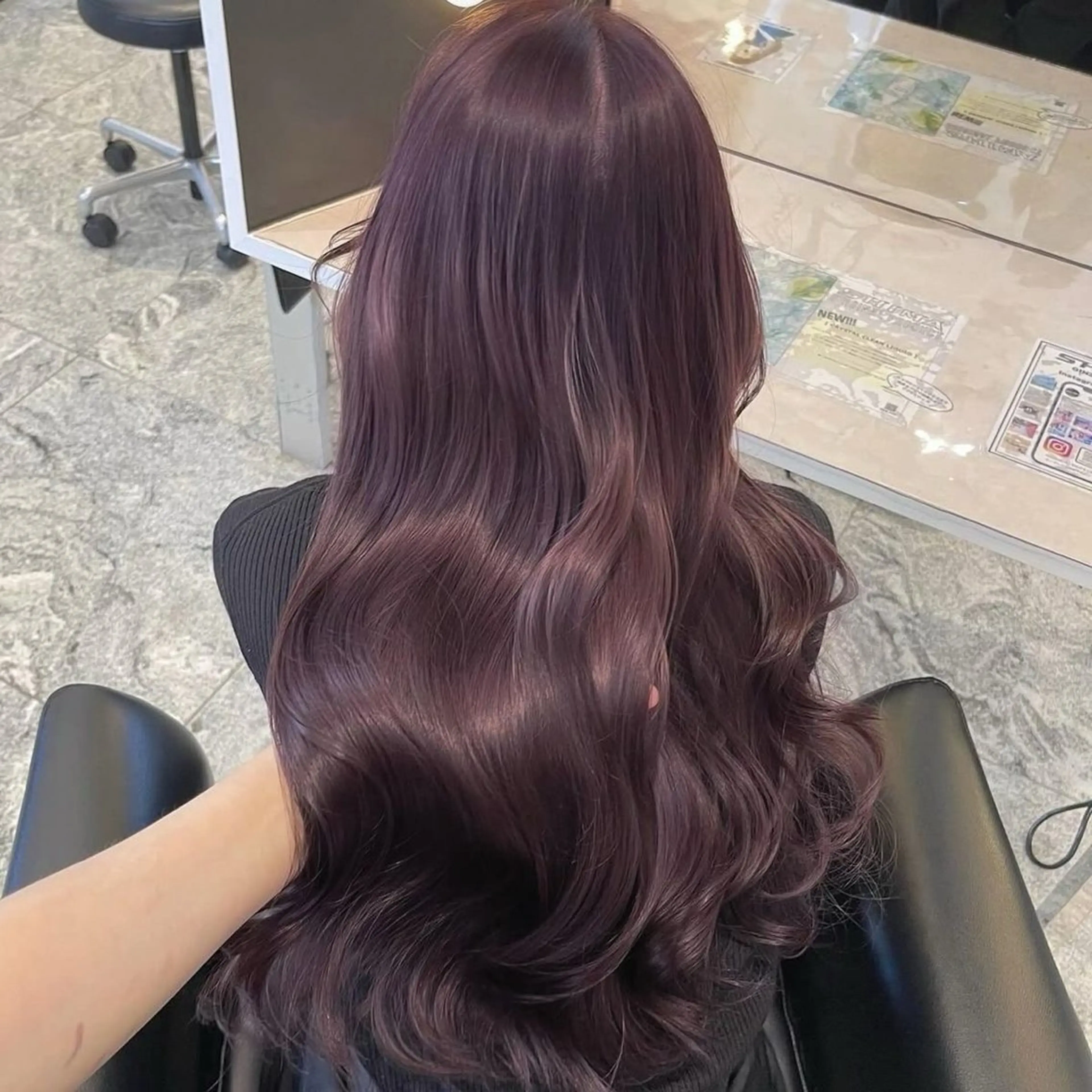 カラー ヘアカラー ブリーチなし🍒中韓 /暖色系🍒のヘアスタイル