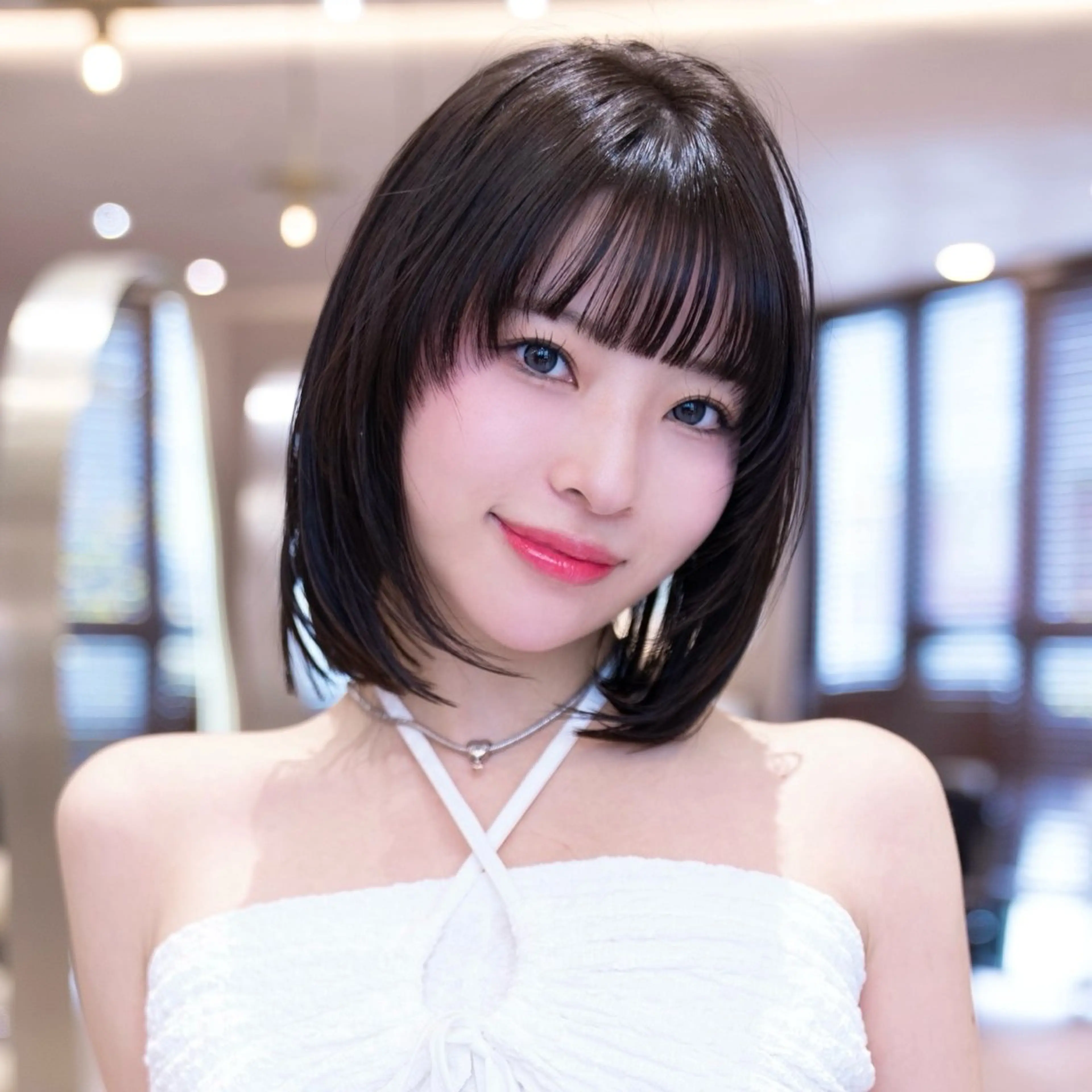 ミディアム カラー カット ヘアカラー トリートメント 渋谷/レイヤーボブ・ 韓国ボブ特化/楓のヘアスタイル