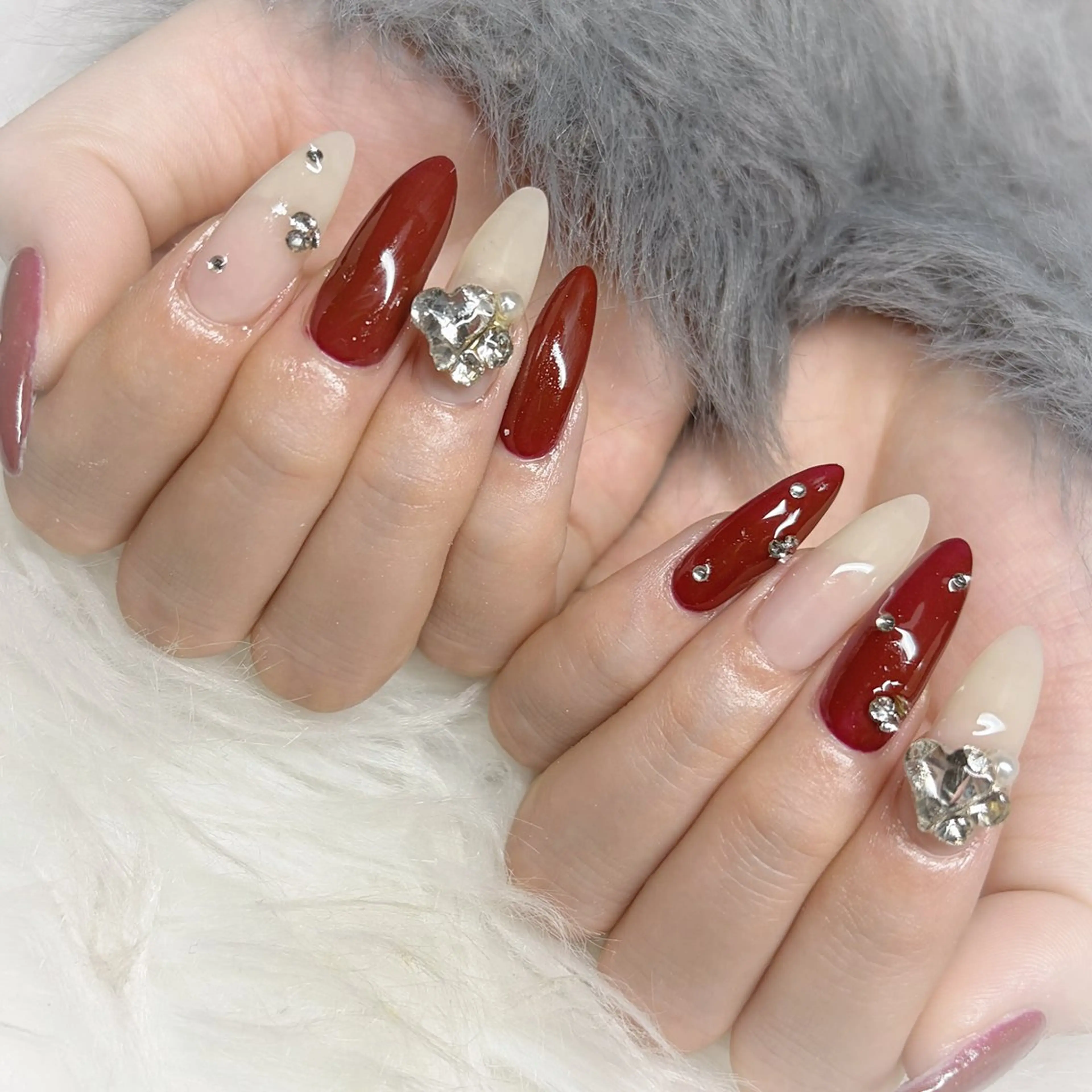 ネイル 長さ出し ハンドネイル Merry bell ☆kanonのネイルデザイン