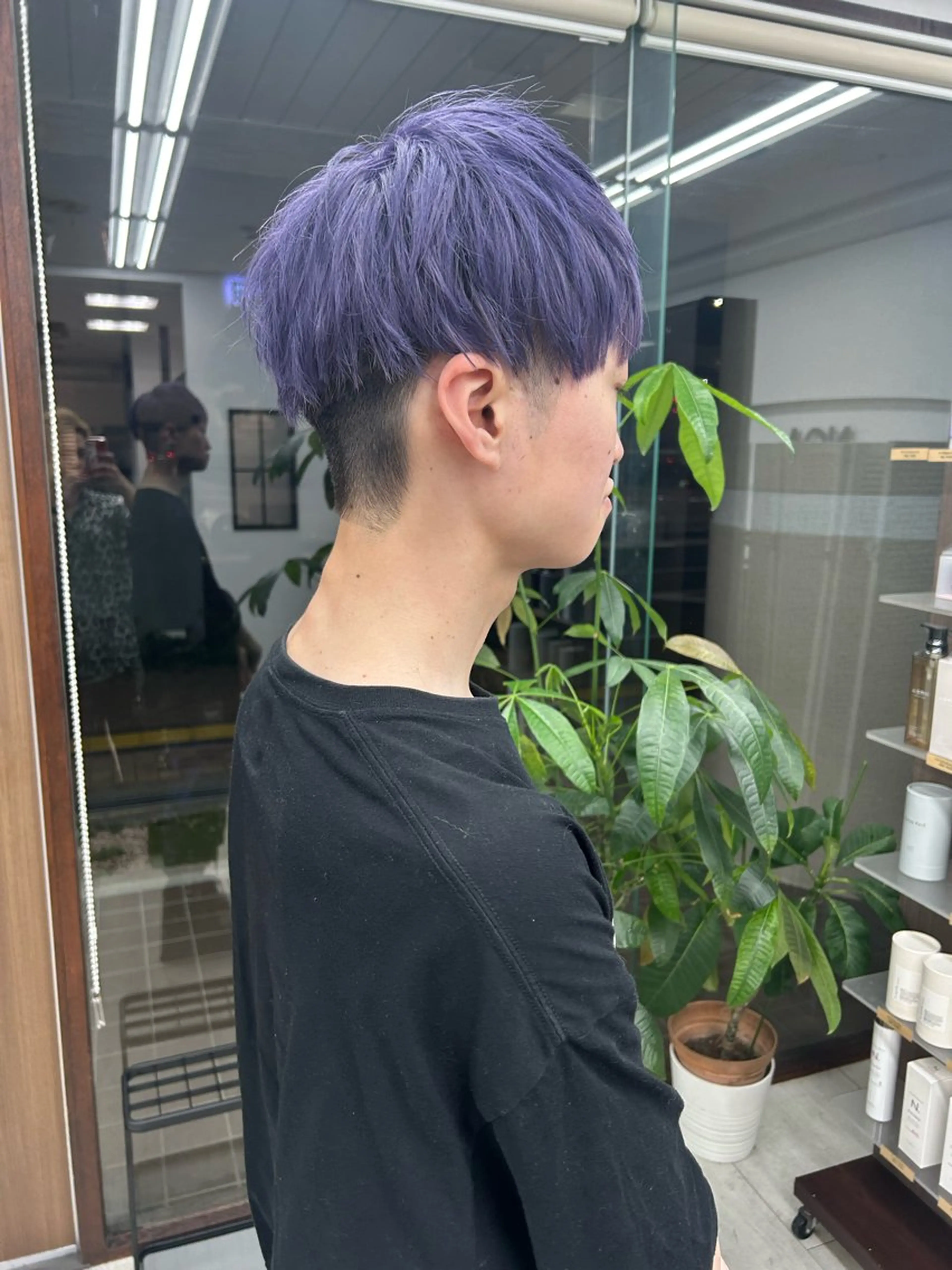 ショート カラー メンズ ブルーカラー ブルーバイオレット バイオレットカラー ヘアカラー メンズパーマの達人 /タカシマダイスケのヘアスタイル