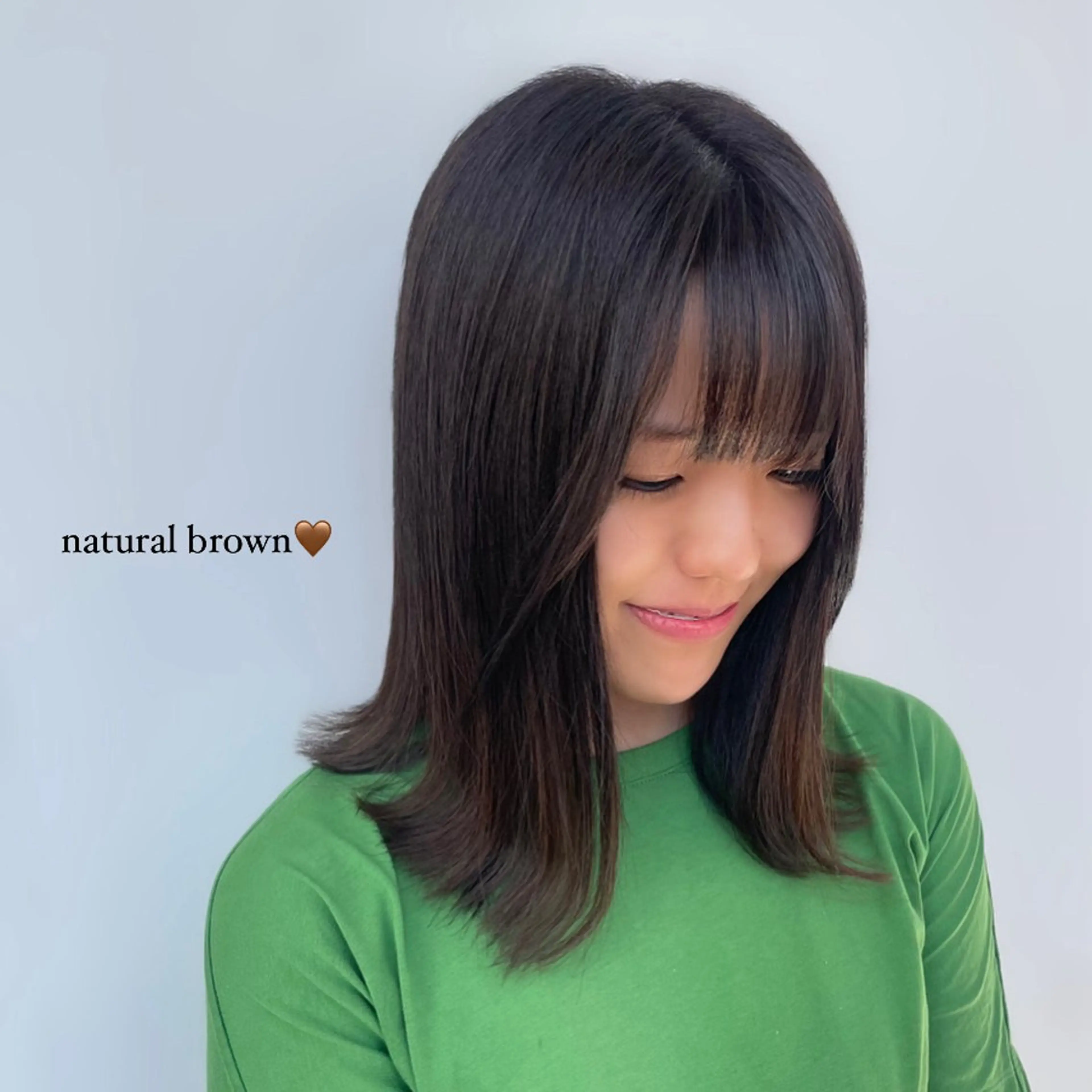 ミディアム カラー ブラウンカラー ココアブラウン ナチュラルブラウン ヘアカラー 原宿♡カラー♡ 縮毛矯正【MAYU】のヘアスタイル