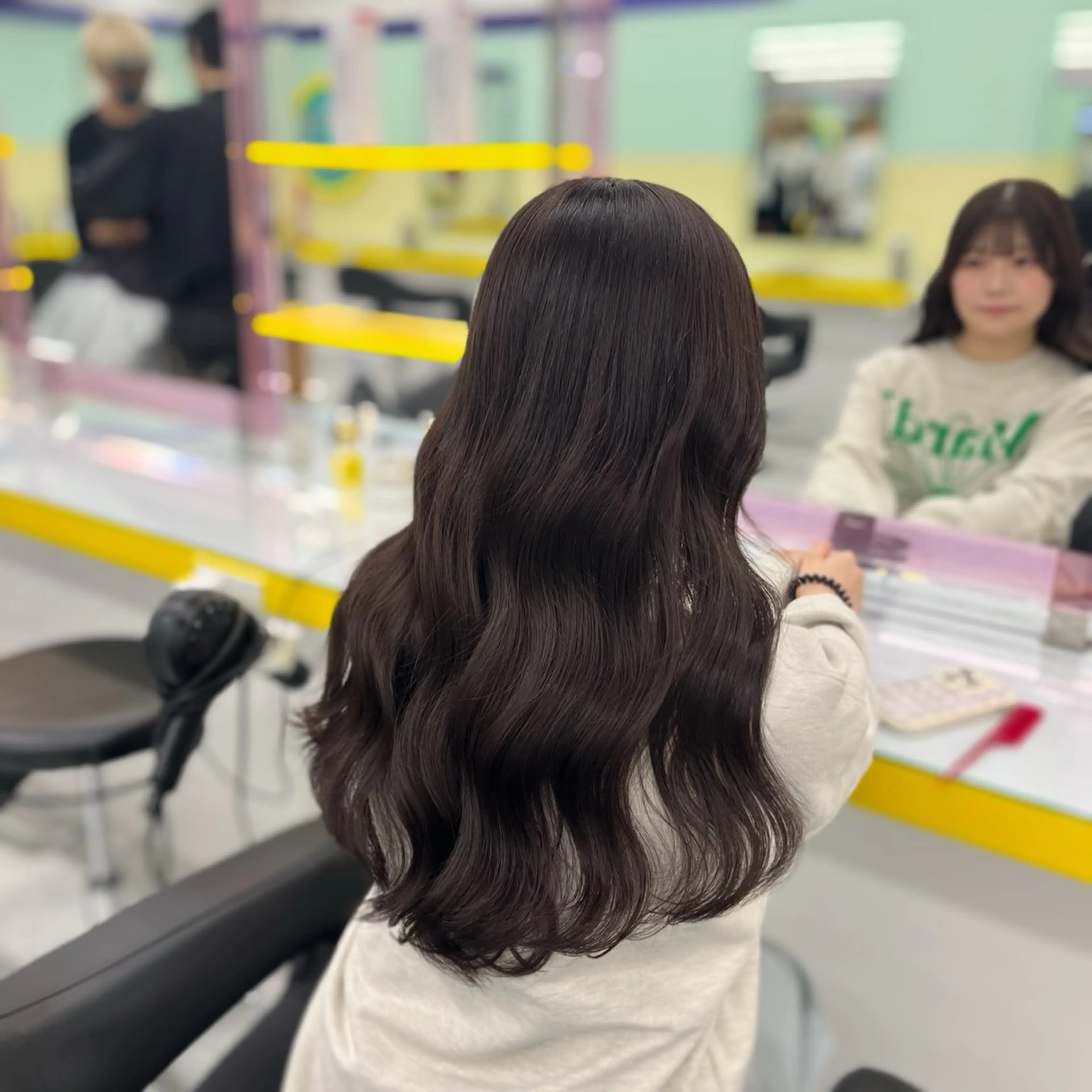 ロング カラー ヘアアレンジ ブラウンカラー ラベンダーカラー ピンクカラー ヘアカラー トリートメント ヘアセット 🎀Girly艶髪 暖色🎀Harukaのヘアスタイル