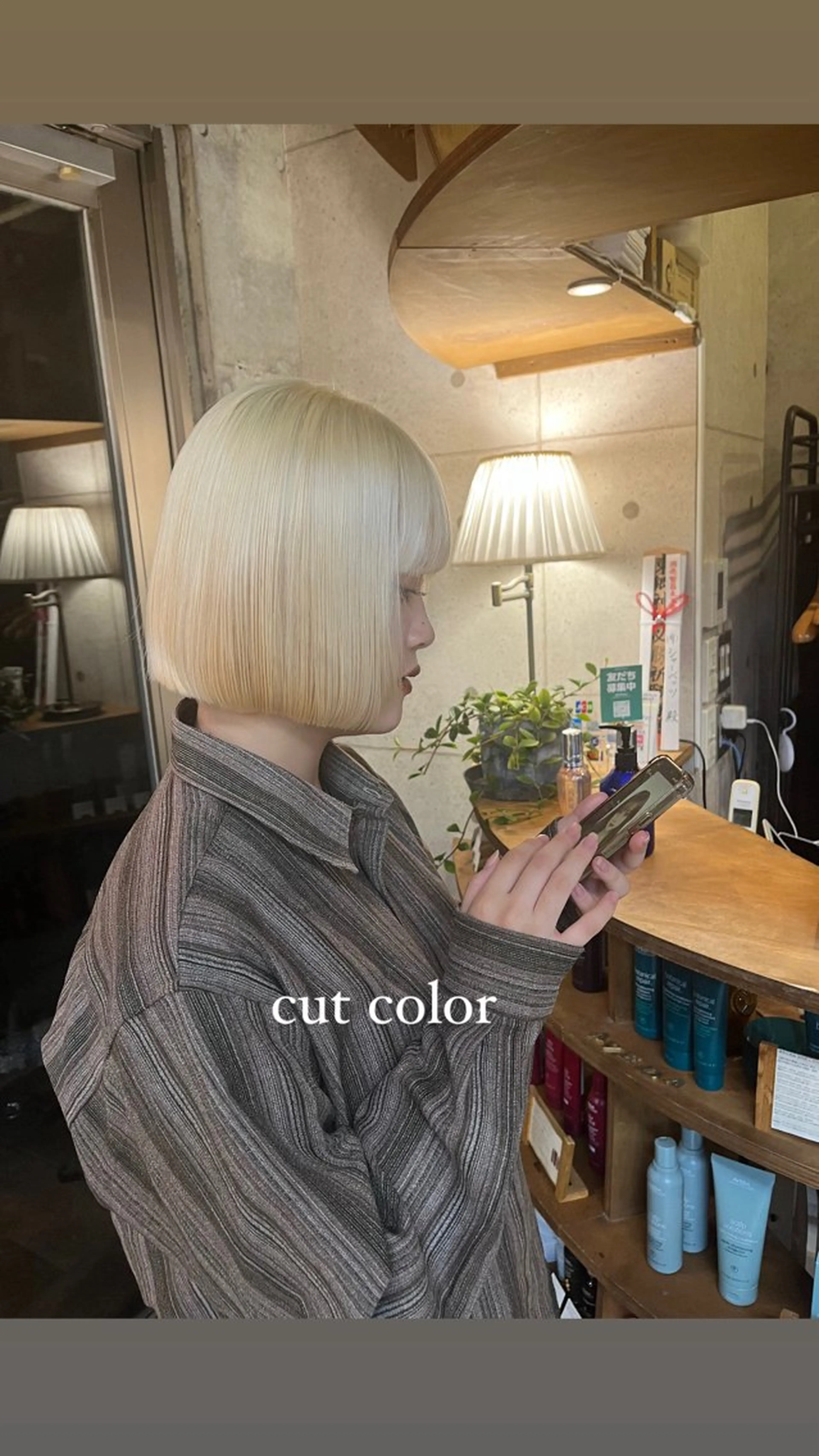 ショート カラー 🌱ぱっつとボブカ ット🌱/Ryotaのヘアスタイル