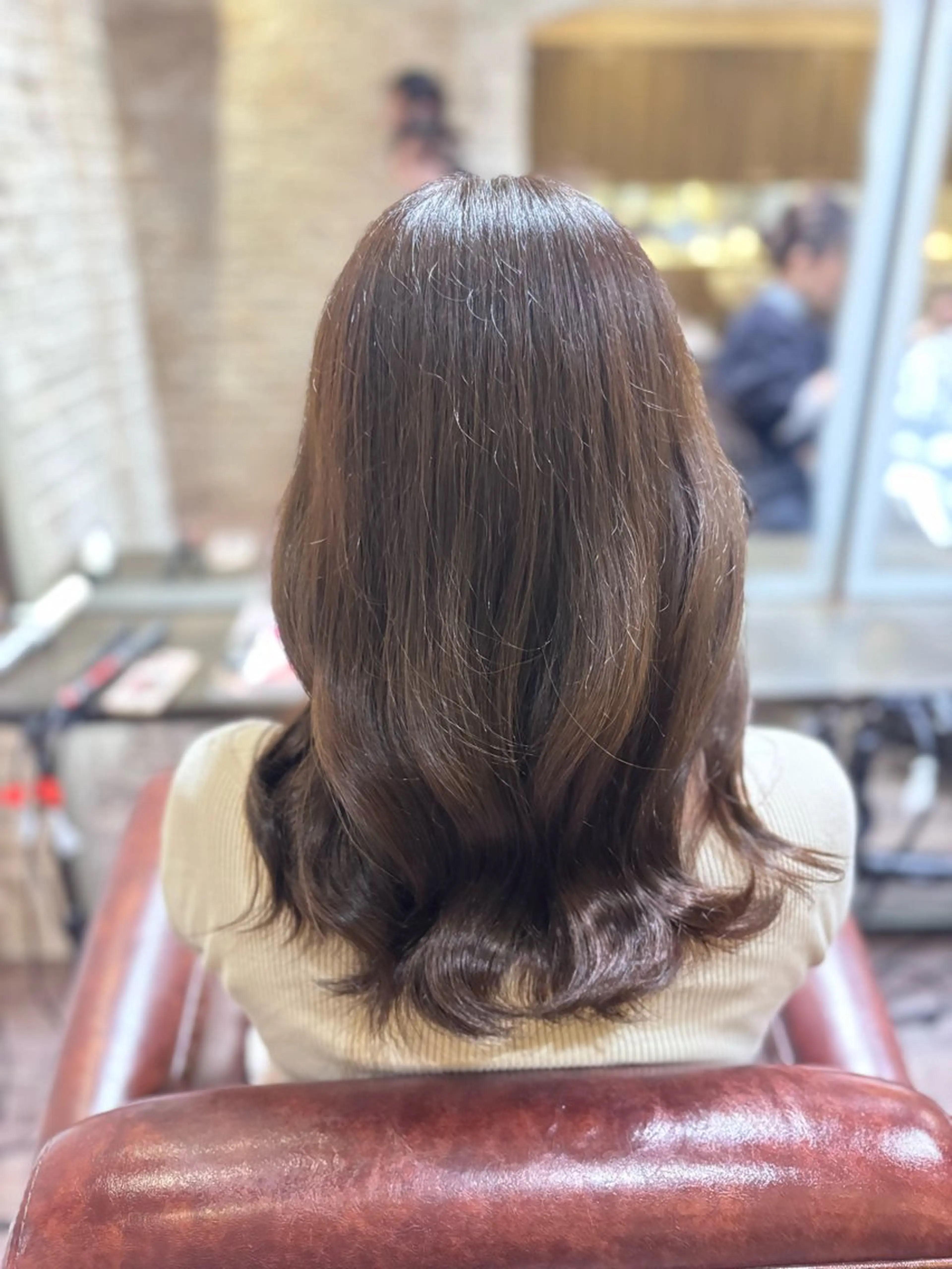セミロング カラー ヘアカラー 中野 まなのヘアスタイル