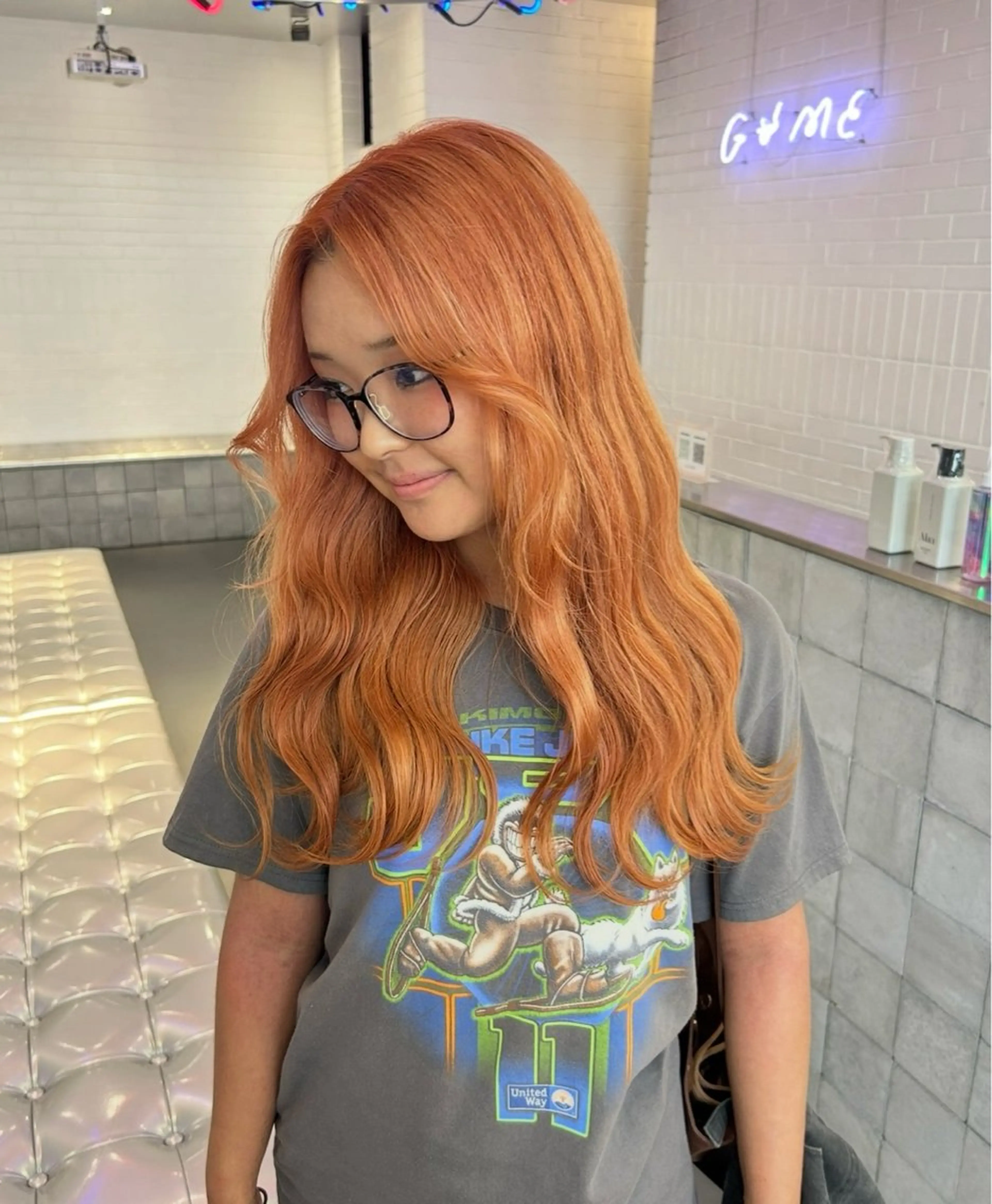 ミディアム ミディアムパーマ ボブ エクステ 外国人風カラー レイヤーカット ヘアカラー トリートメント MiRI💜地毛級 エクステ✖似合わせ技のヘアスタイル