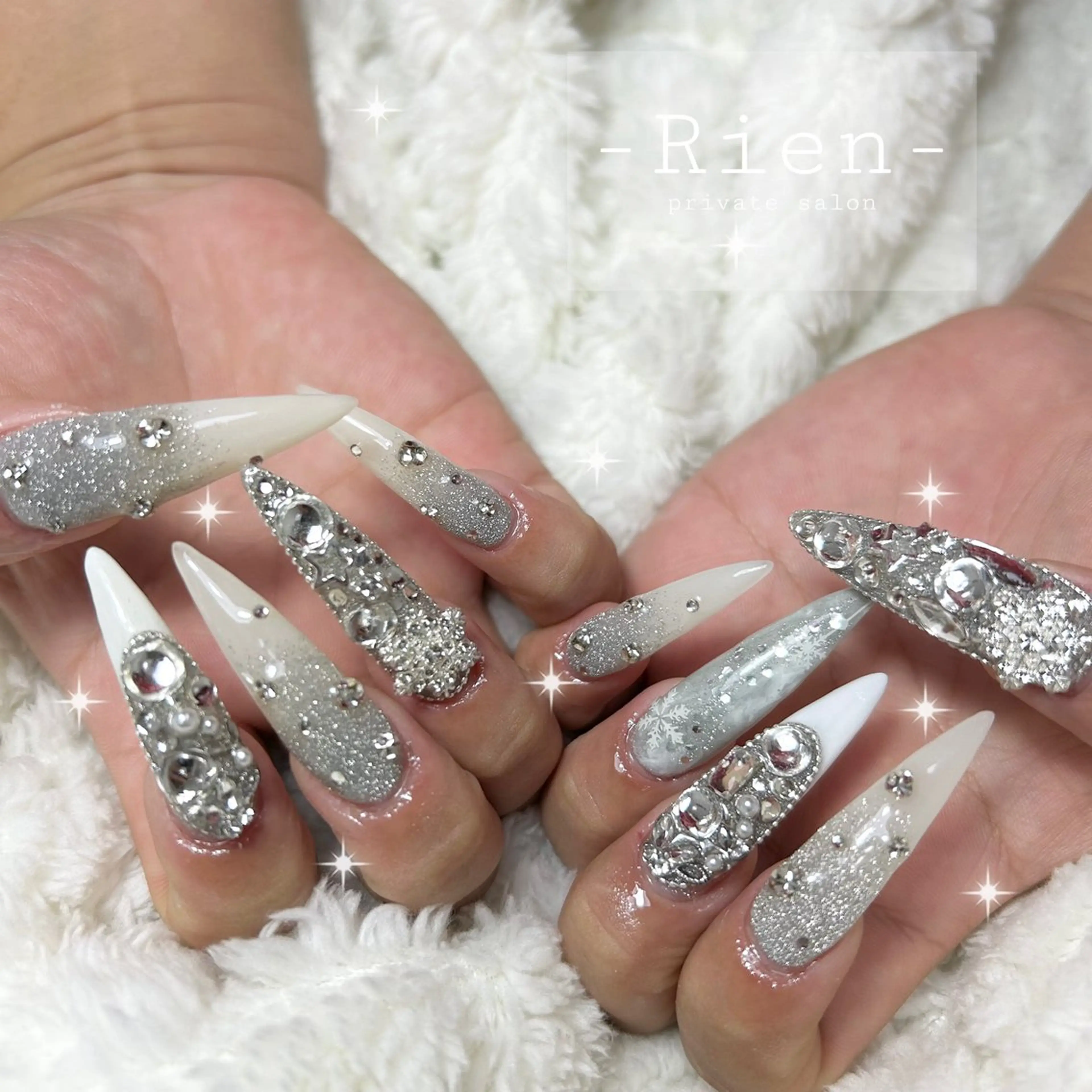 ネイル 長さ出し ネイルチップ ハンドネイル -Rien- プライベートサロンのネイルデザイン