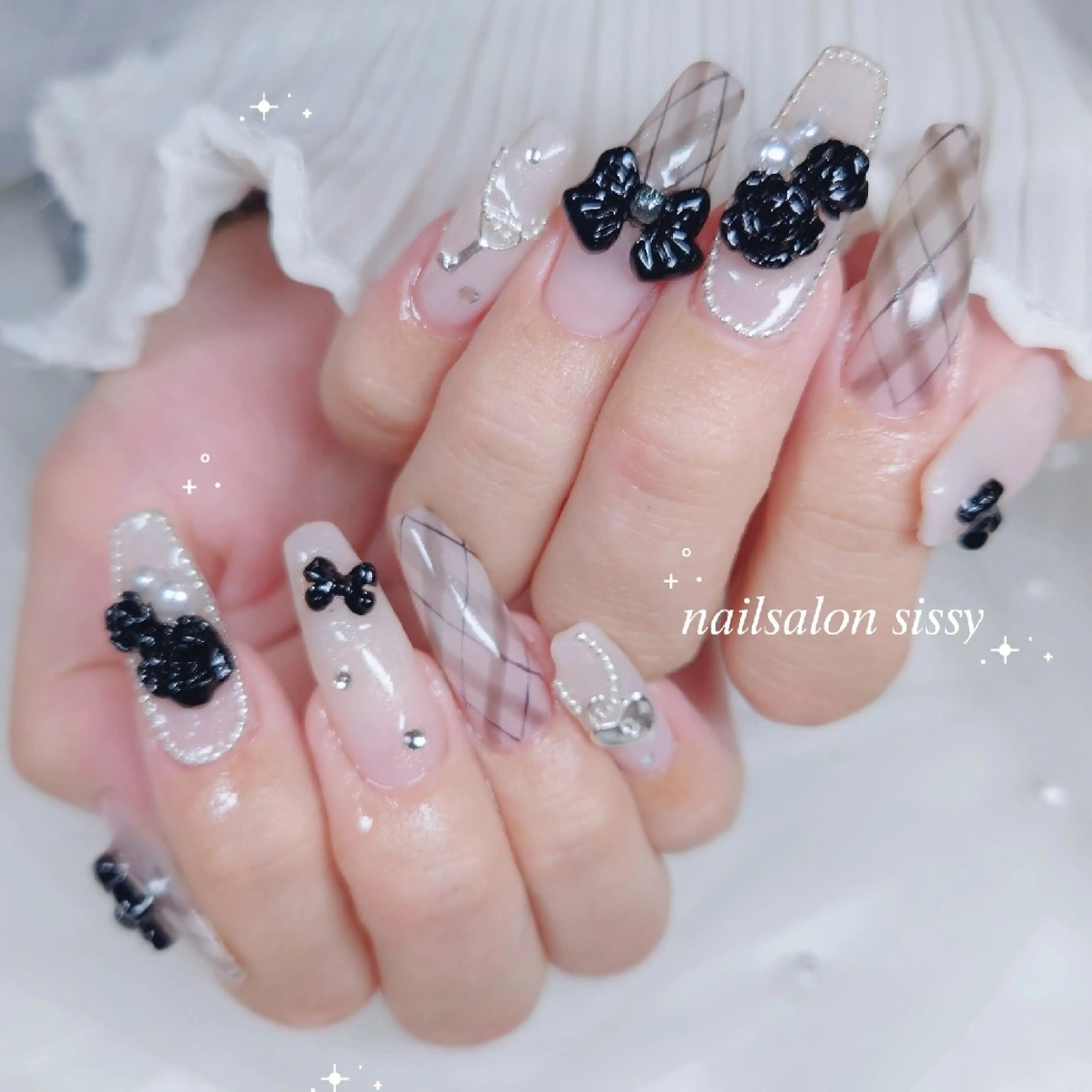⚠オフあり　チップ長さだし♡アート10本の写真