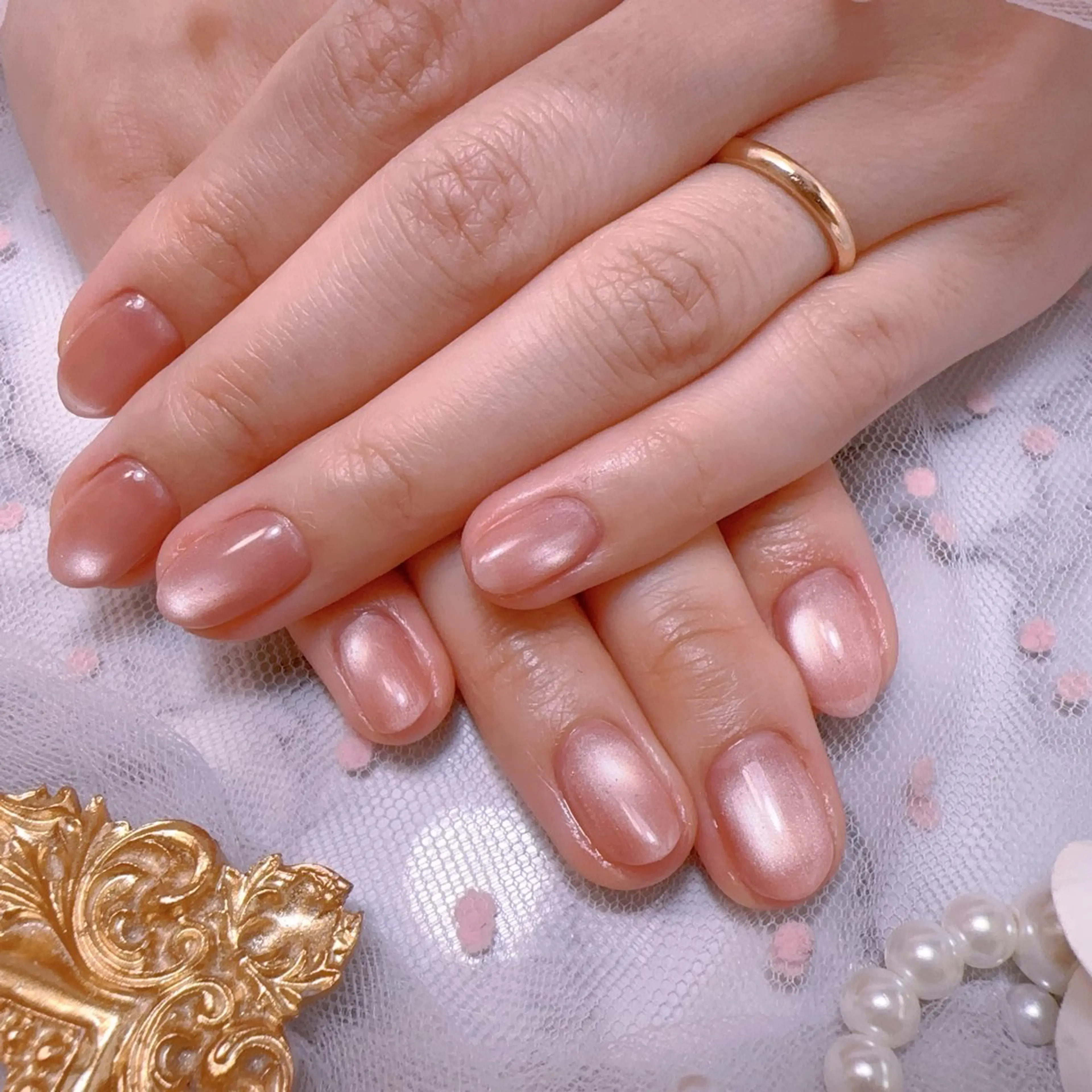 ネイル オーロラネイル フットネイル 韓国ネイル ラメ(グリッター) ラメグラデーション ハンドネイル Belle nail salon 新小岩のネイルデザイン