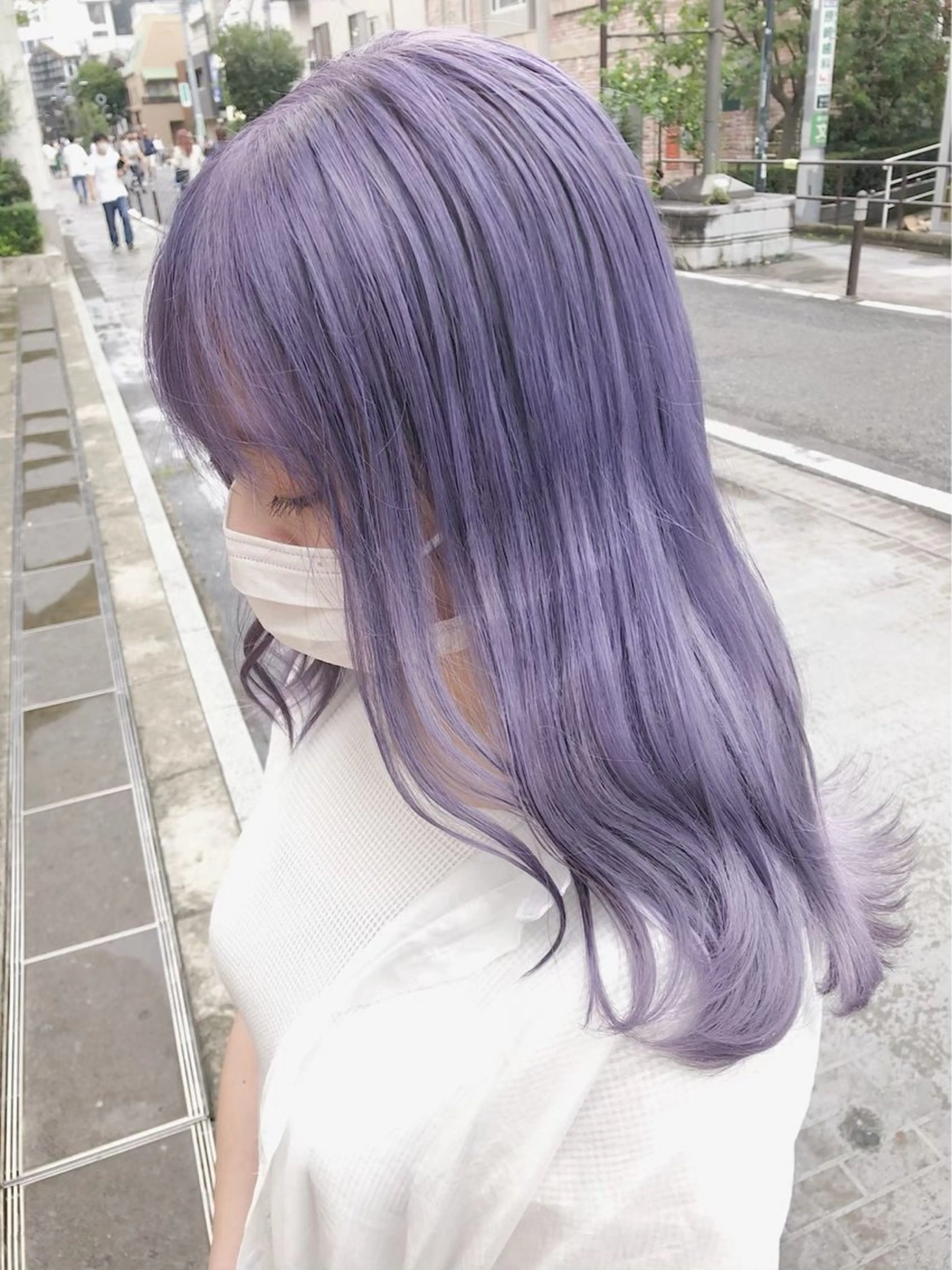 ロング カラー メンズウルフ🐺♡ ピンク♡ヘアメ🎀のヘアスタイル