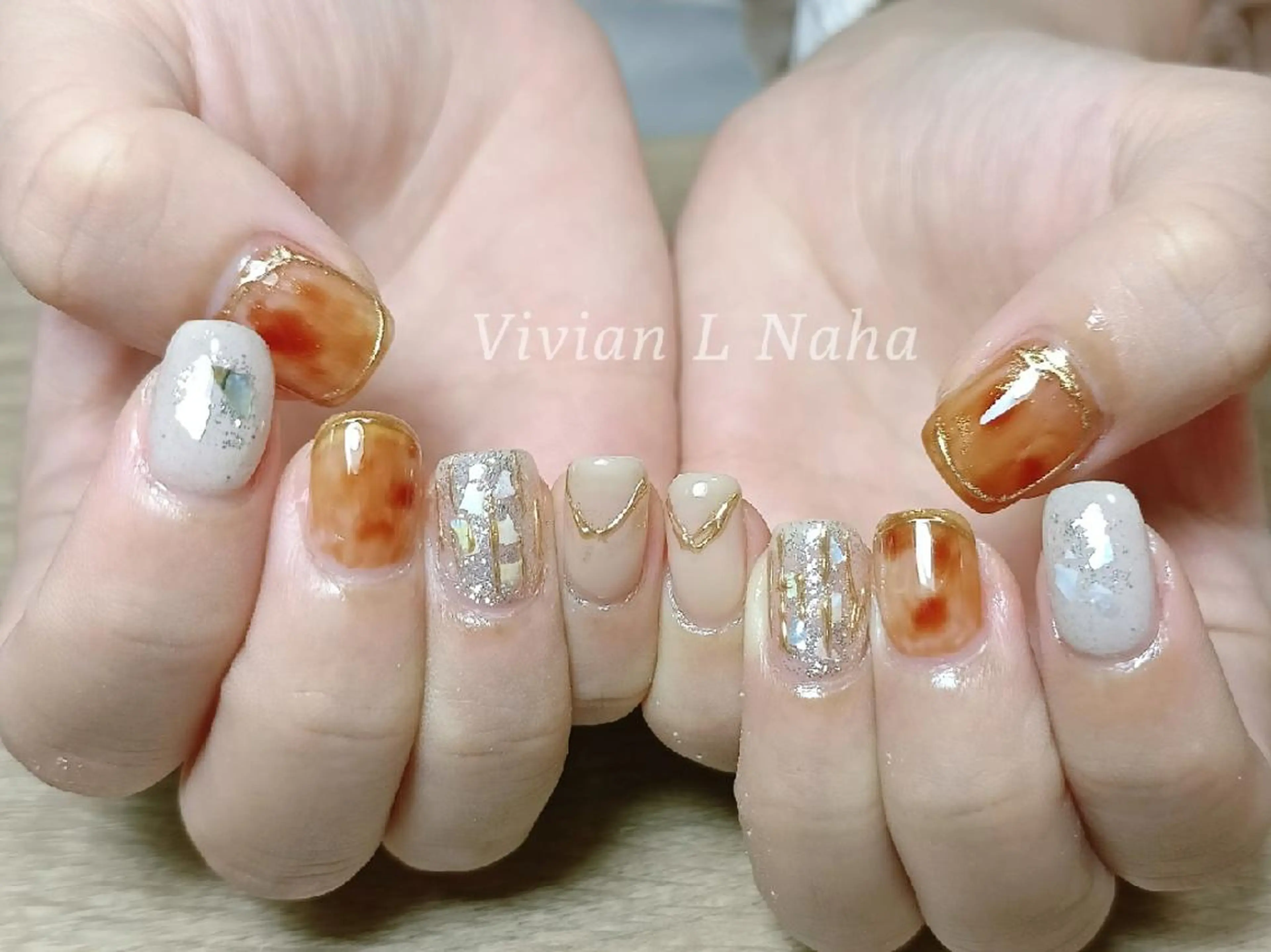 ネイル ハンドネイル Vivian L NahaCecileのネイルデザイン