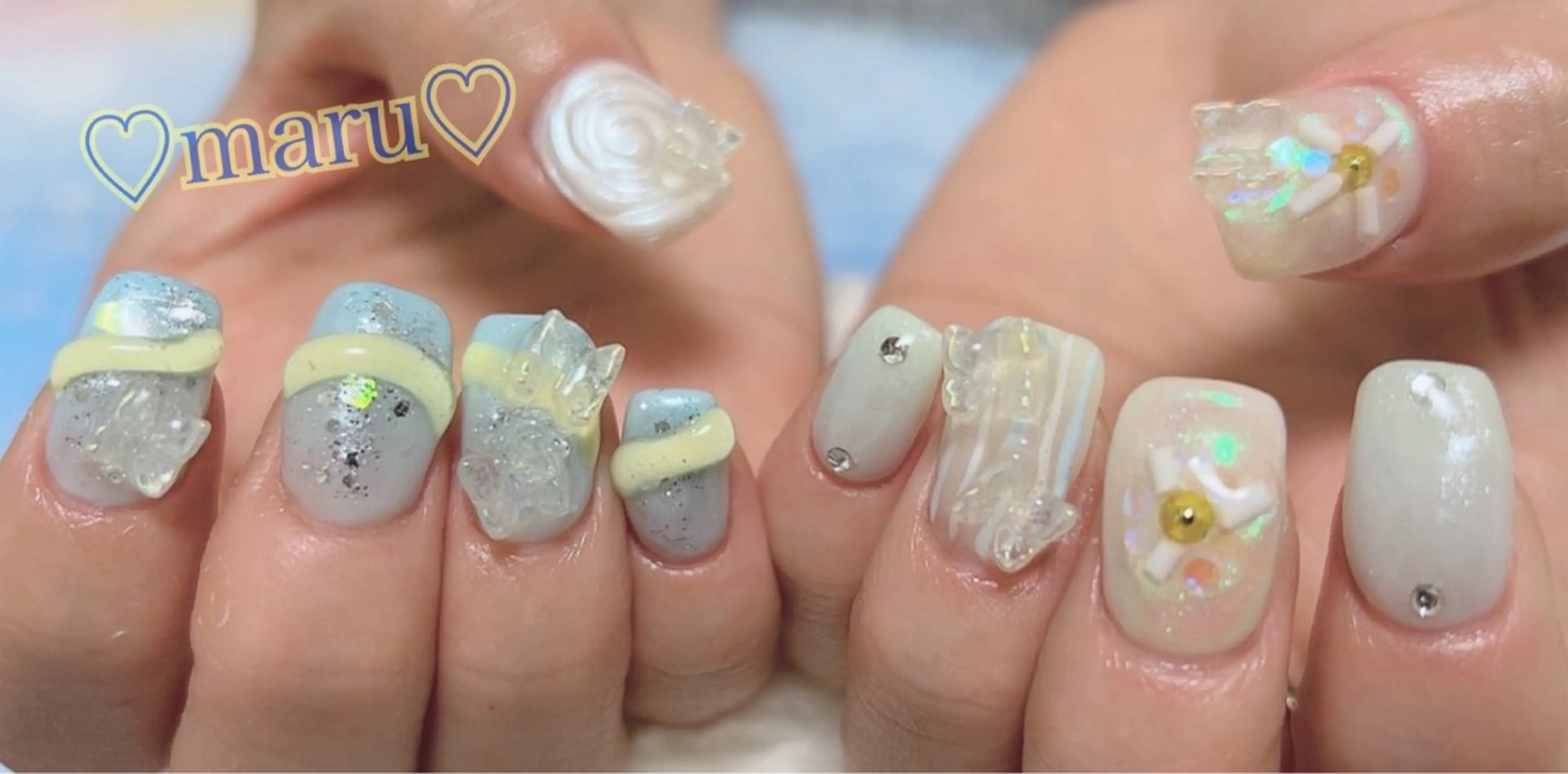 ネイル ハンドネイル フットネイル まるみ♡8/25- 31お休み🙇‍♀️のネイルデザイン
