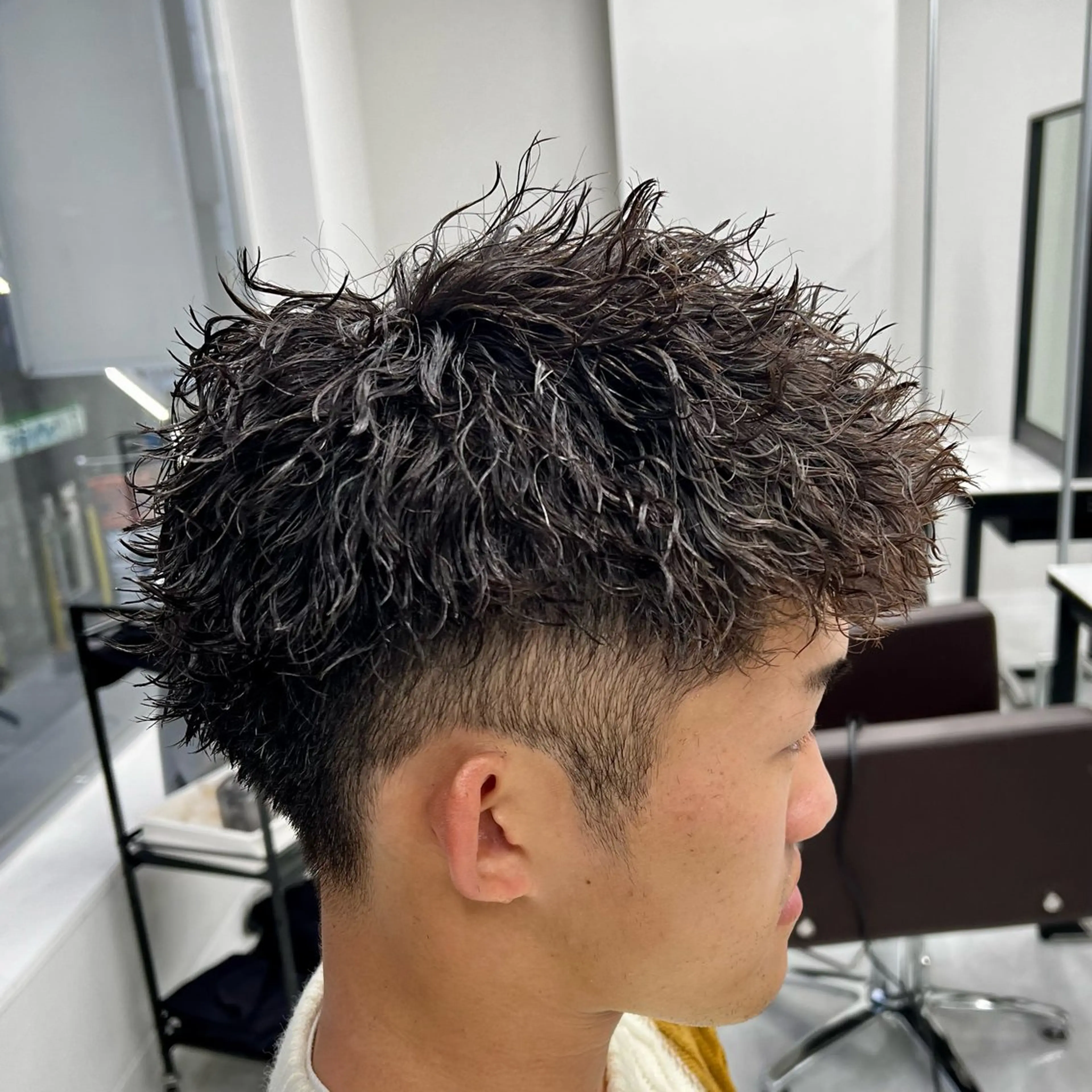 ショート パーマ メンズ カット パーマ メンズカット/波巻き TAKUMAのヘアスタイル