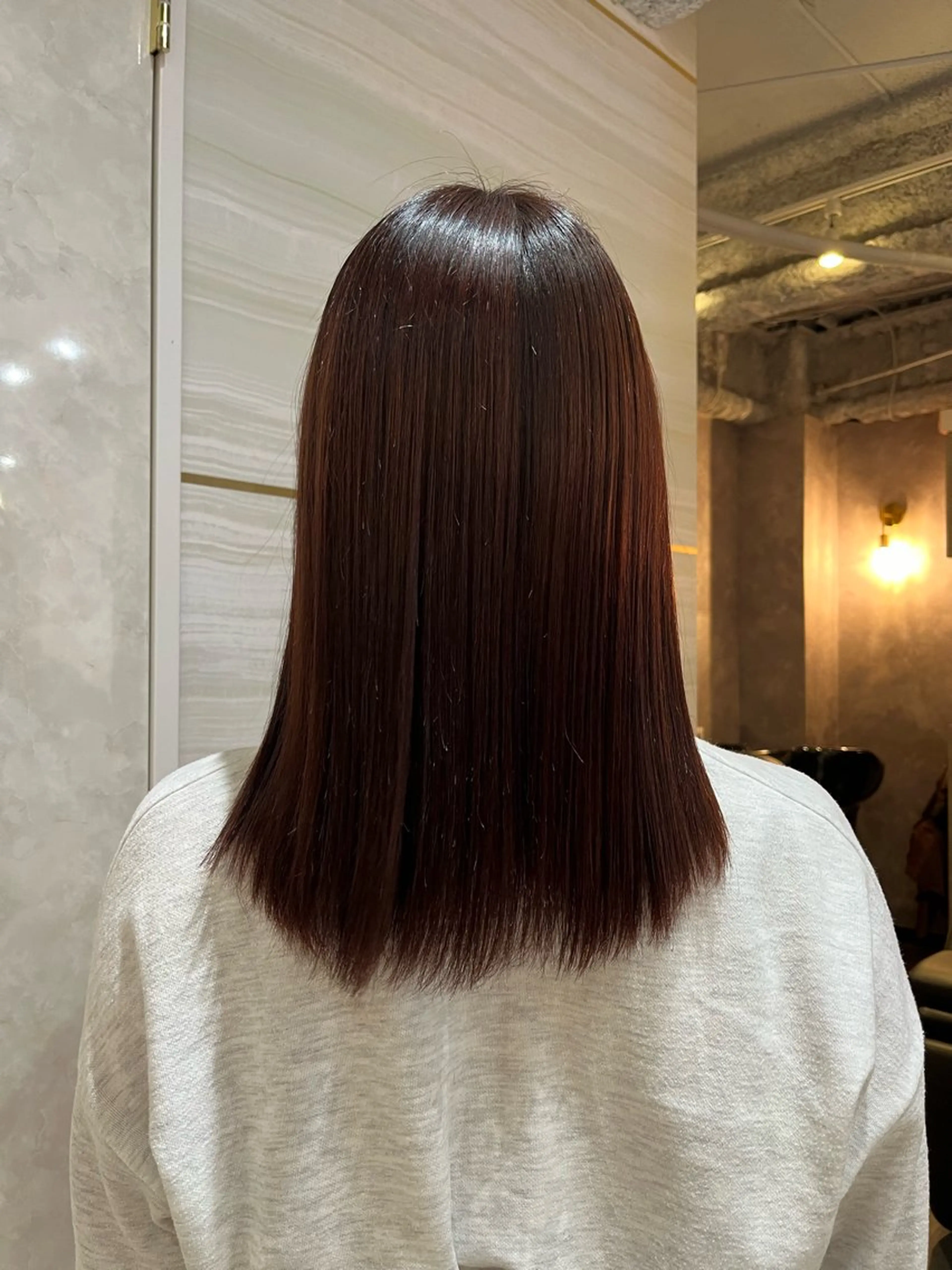 ミディアム カラー ブラウンカラー ピンクカラー ピンクブラウン トリートメント ヘアカラー 💙Ami💙 elubylovisのヘアスタイル
