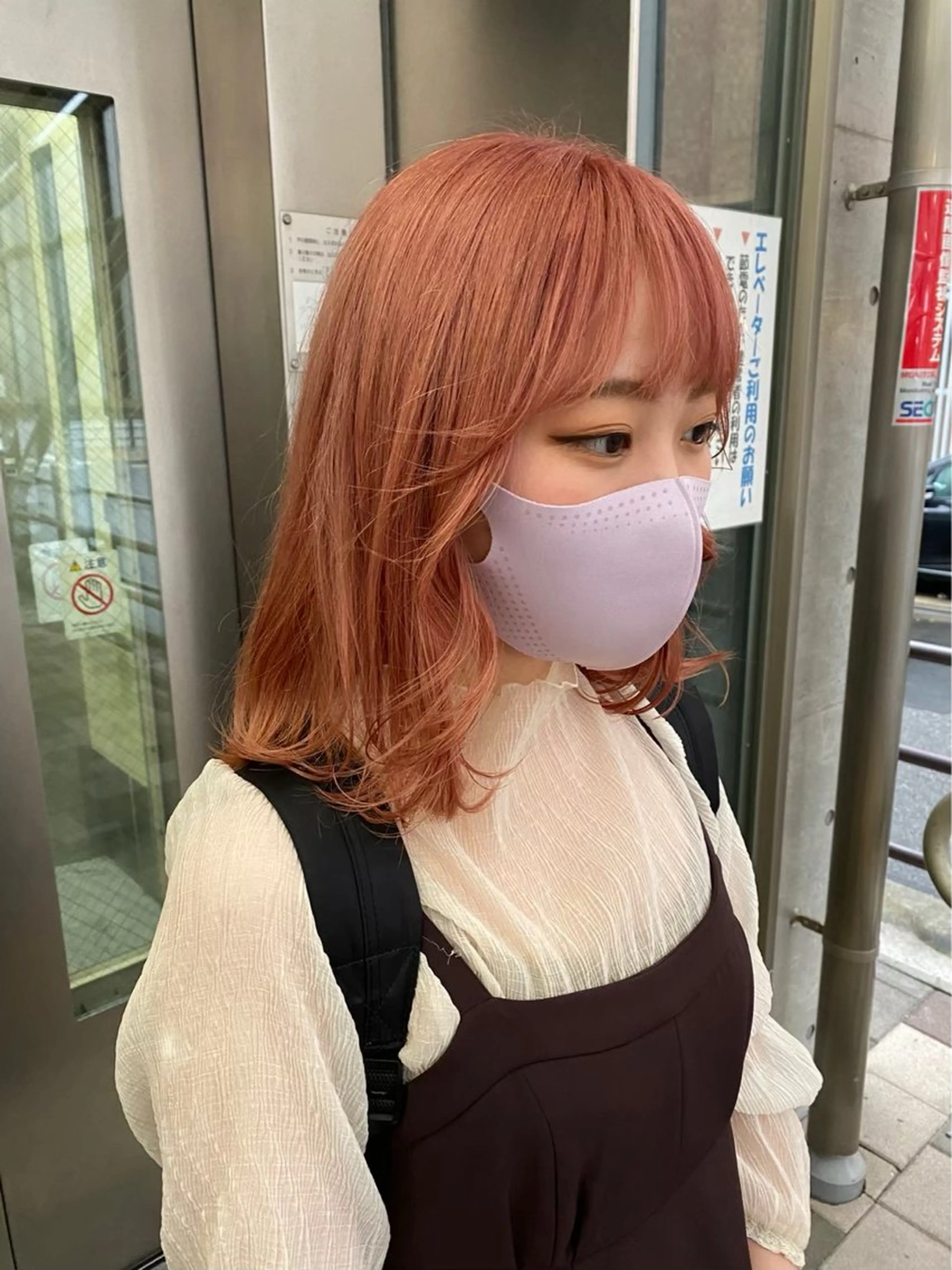 セミロング カラー ブリーチ ピンクカラー カット ヘアカラー inc新小岩 🌱MANAMIのヘアスタイル