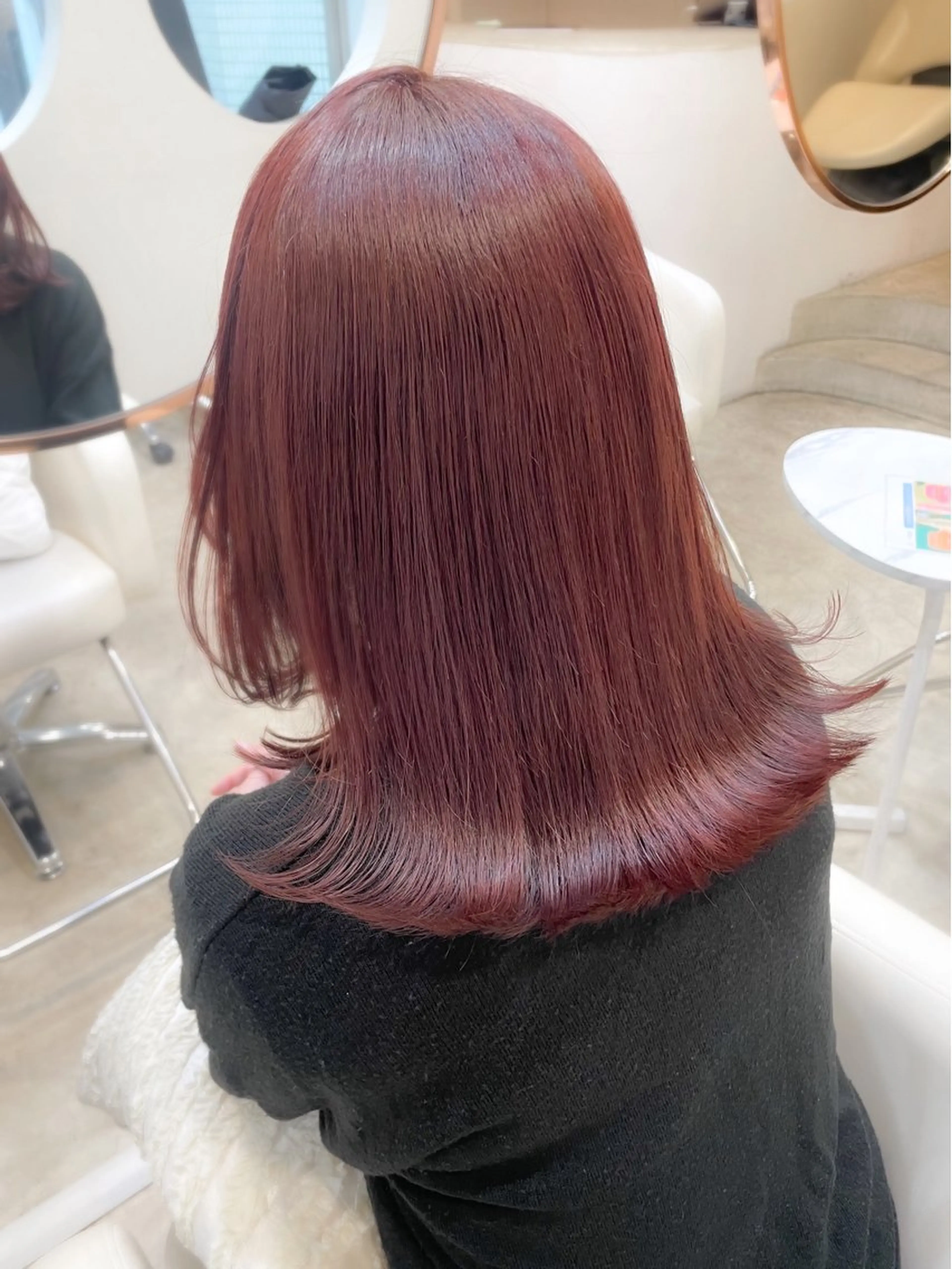 ミディアム カラー バレイヤージュ ブリーチ ケアブリーチ ダブルカラー ハイライトカラー カット ヘアカラー トリートメント ミディアム/顔周り/ ベージュ🌼mayuのヘアスタイル
