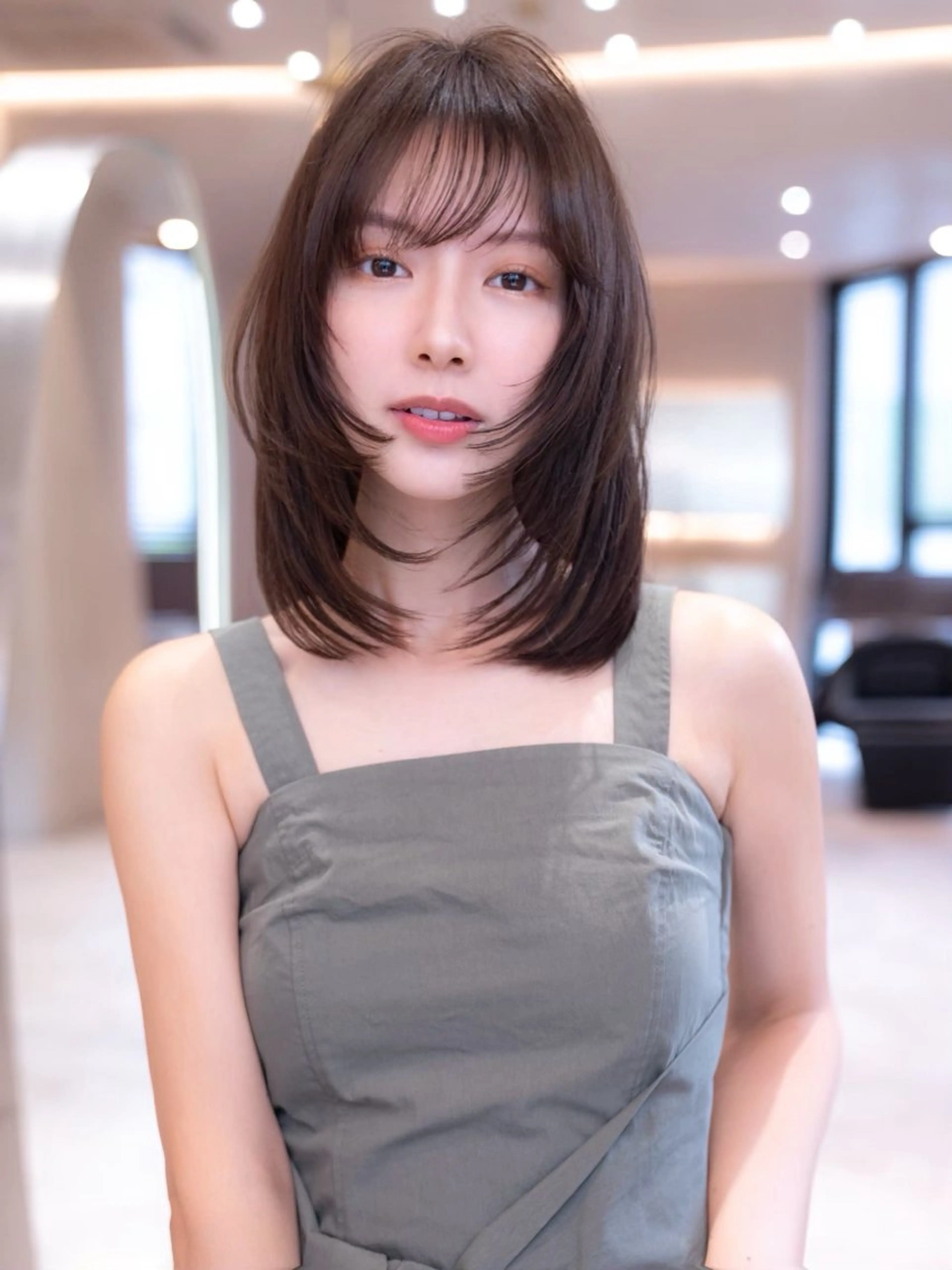 ミディアム カラー カット ヘアカラー トリートメント 渋谷/レイヤーボブ・ 韓国ボブ特化/楓のヘアスタイル