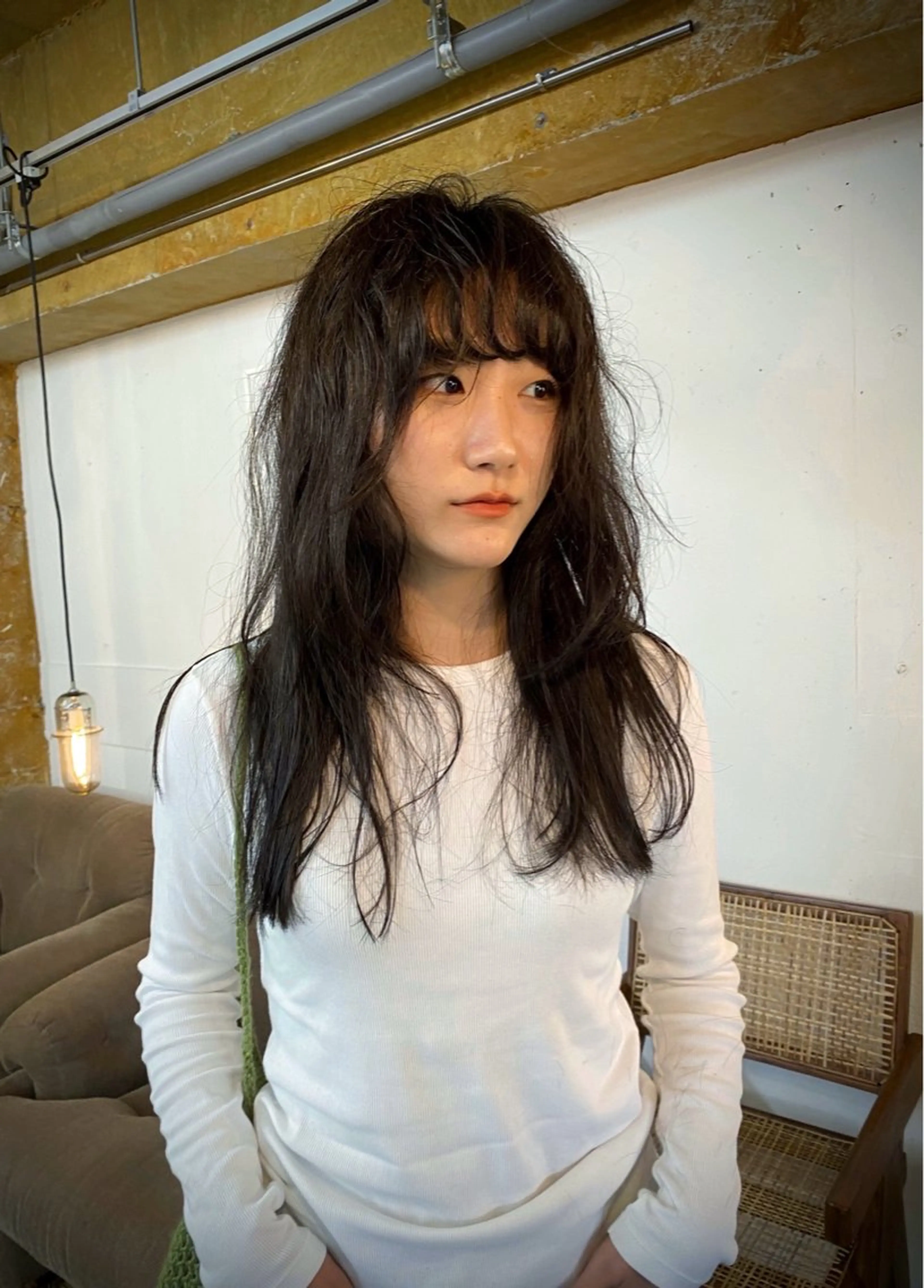 セミロング カラー カット ヘアカラー KEI gattacaのヘアスタイル