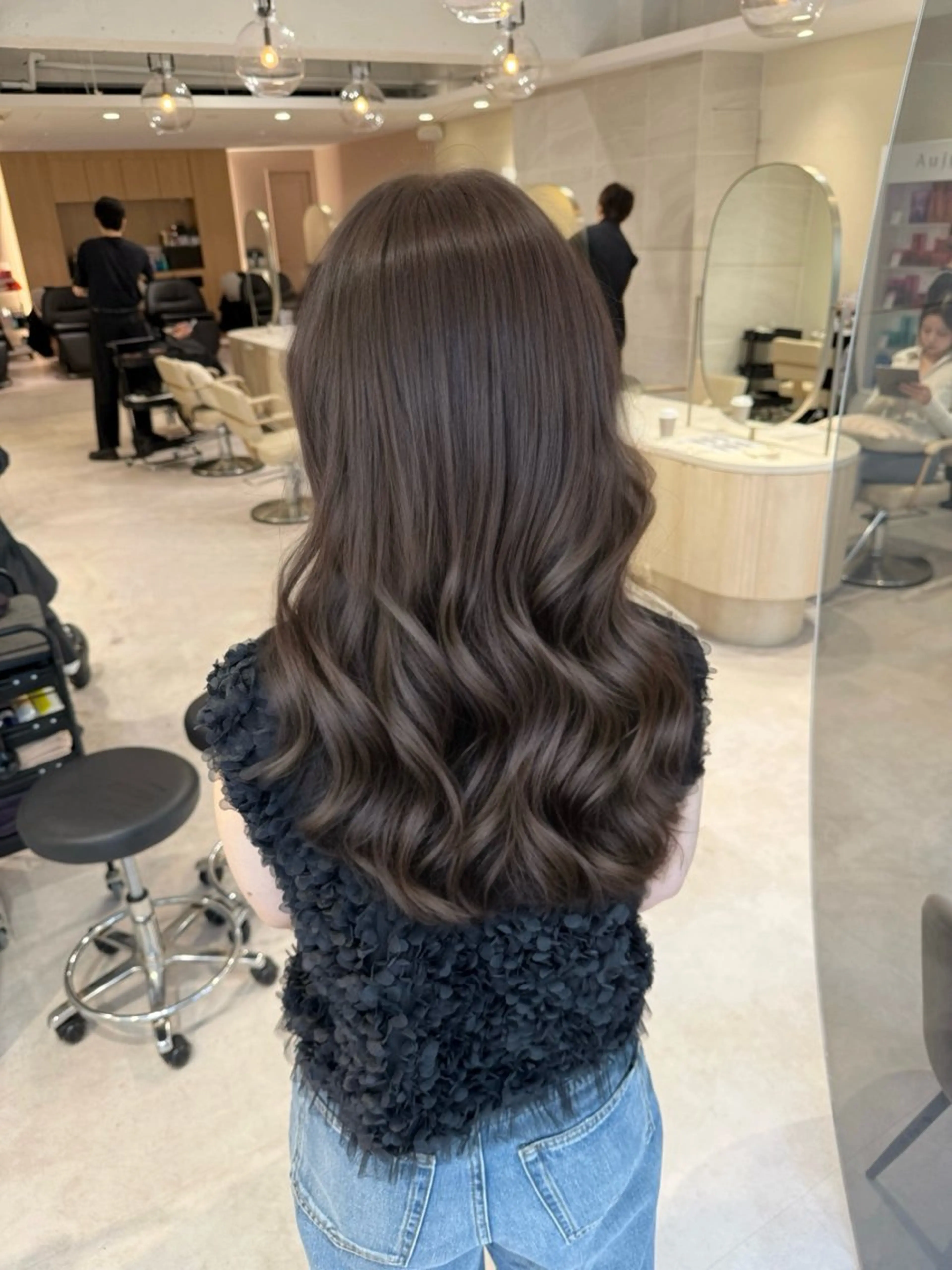 ロング カラー ブラウンカラー ダークブラウン イルミナカラー カット ヘアカラー トリートメント ブリーチなしダブル カラー🧸🐺陽介のヘアスタイル