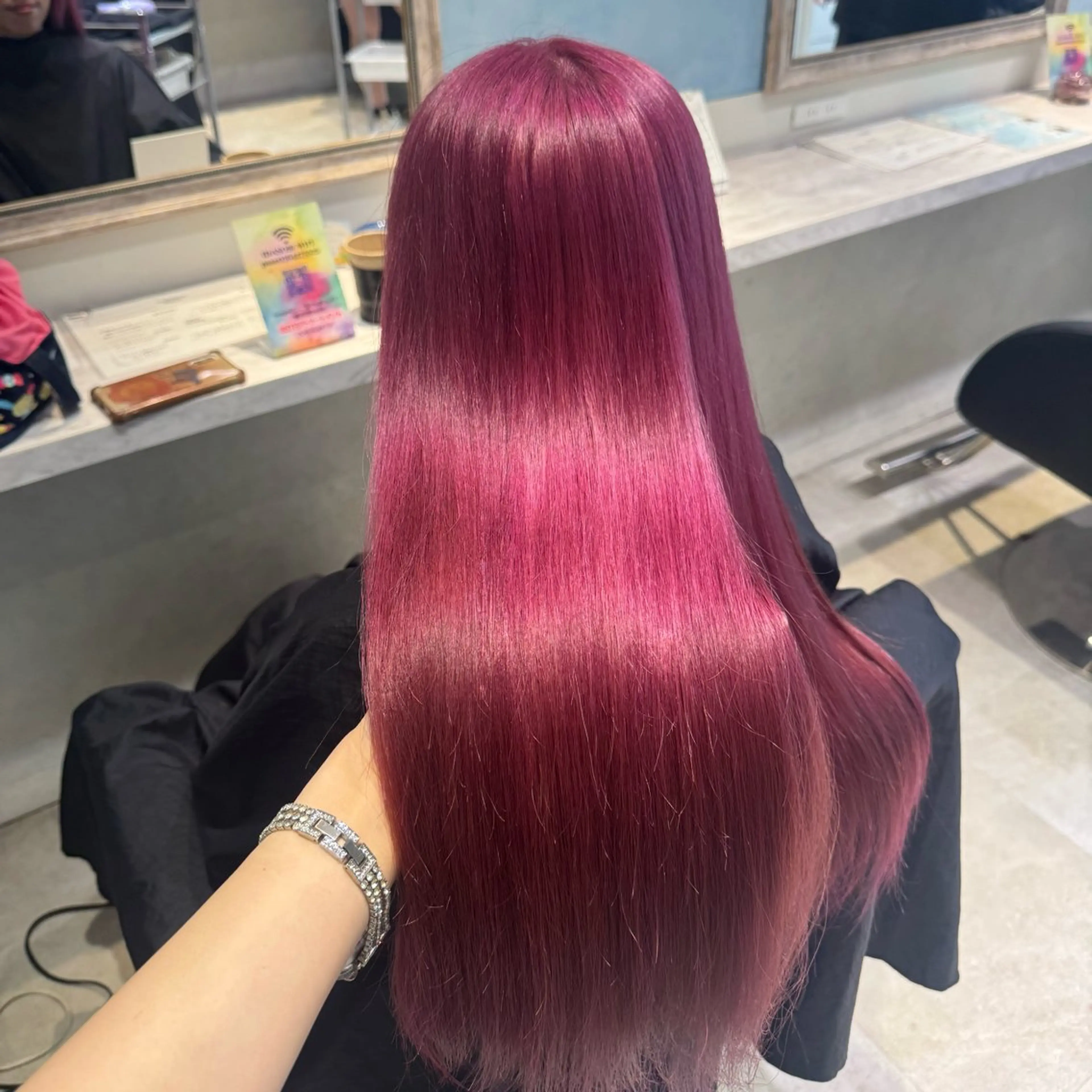 ロング カラー ブリーチ ケアブリーチ ケアカラー ピンクカラー 髪質改善 ヘアカラー トリートメント 🦋ブリーチ/カラー 専門Aya💖のヘアスタイル