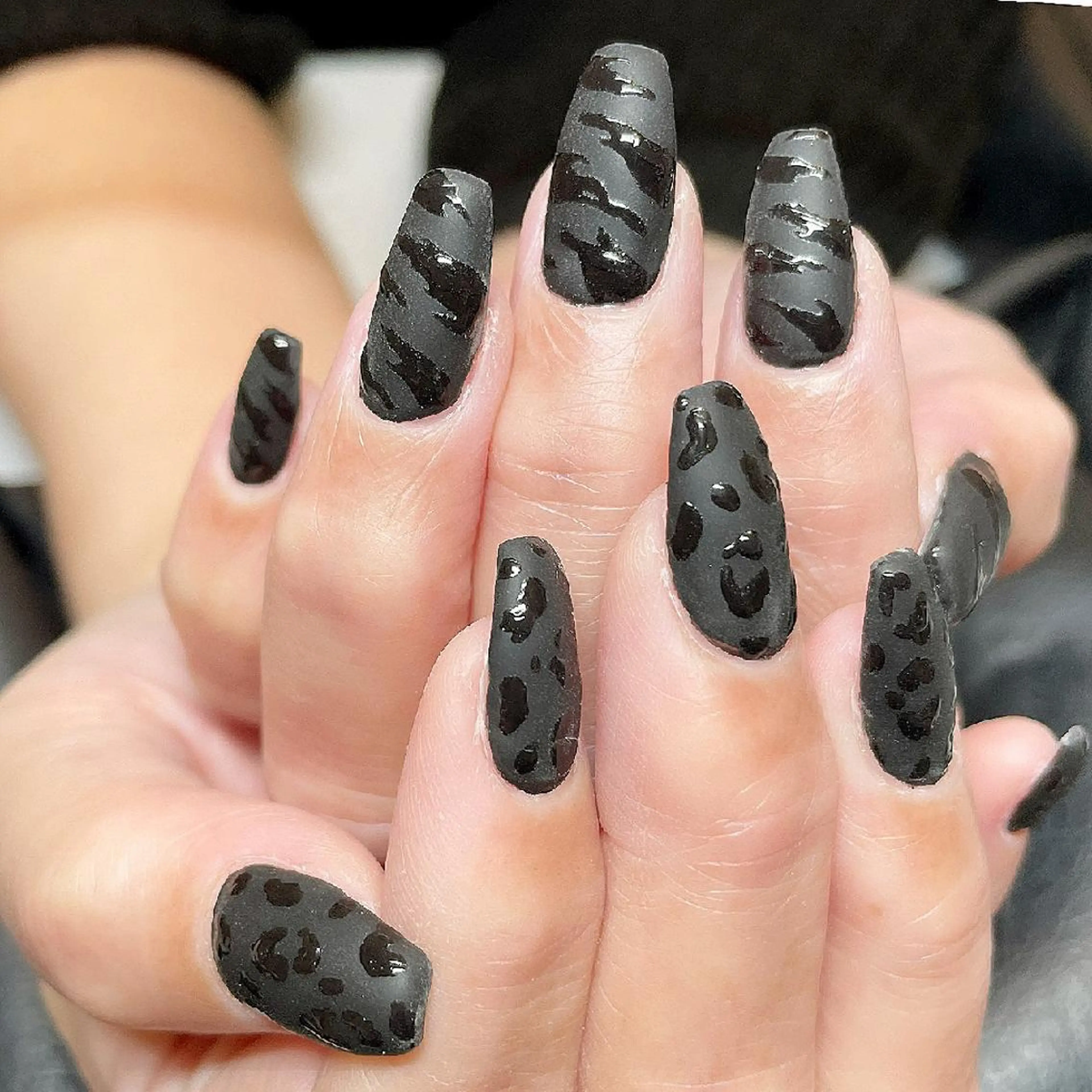 ネイル アニマル柄 マットネイル ハンドネイル フットネイル AQUA NAIL所属・AQUA NAILのネイルデザイン
