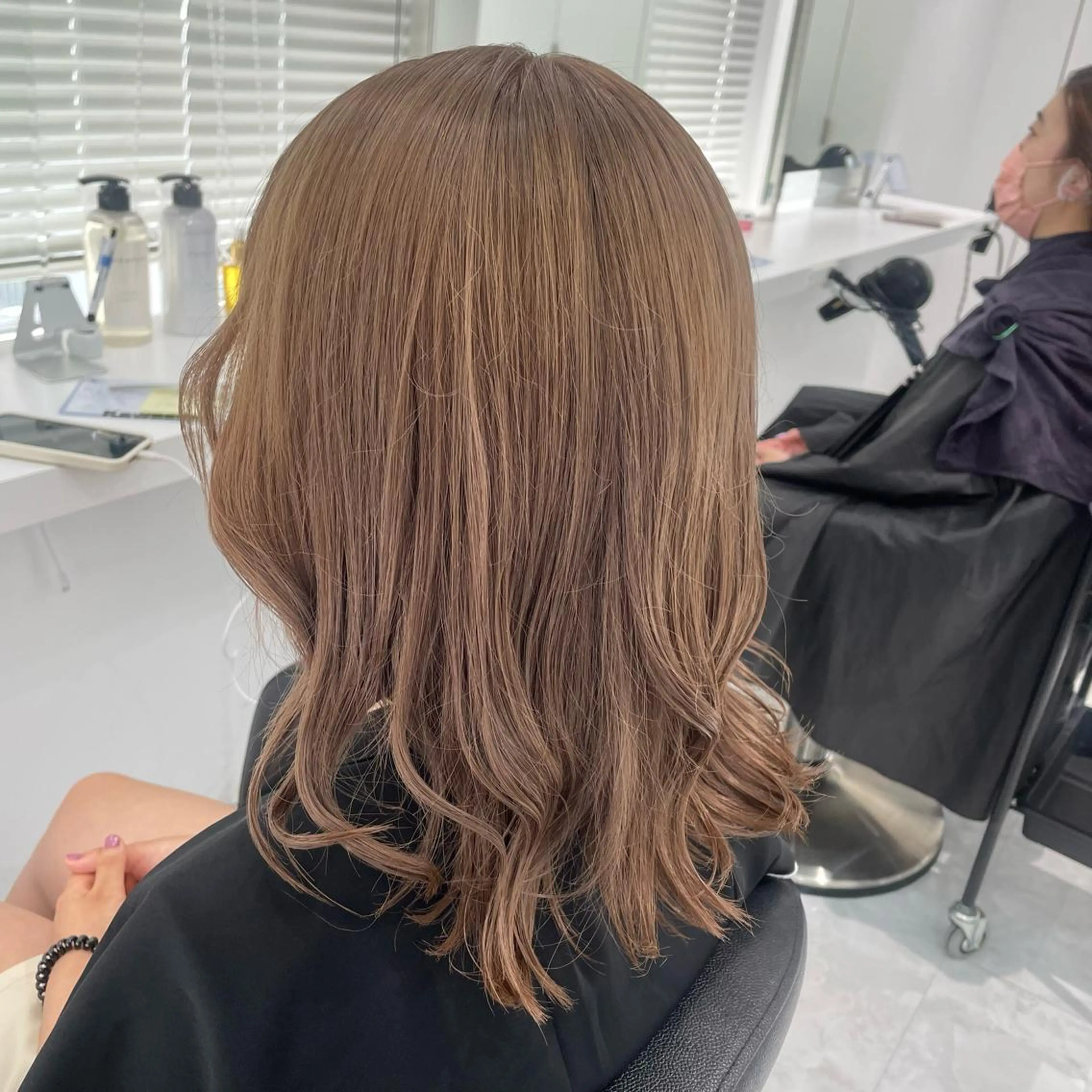 ミディアム ヘアカラー トリートメント ヘッドスパ ヘアセット 大人っぽ上品🤍韓国 レイヤー🤍ふうがのヘアスタイル