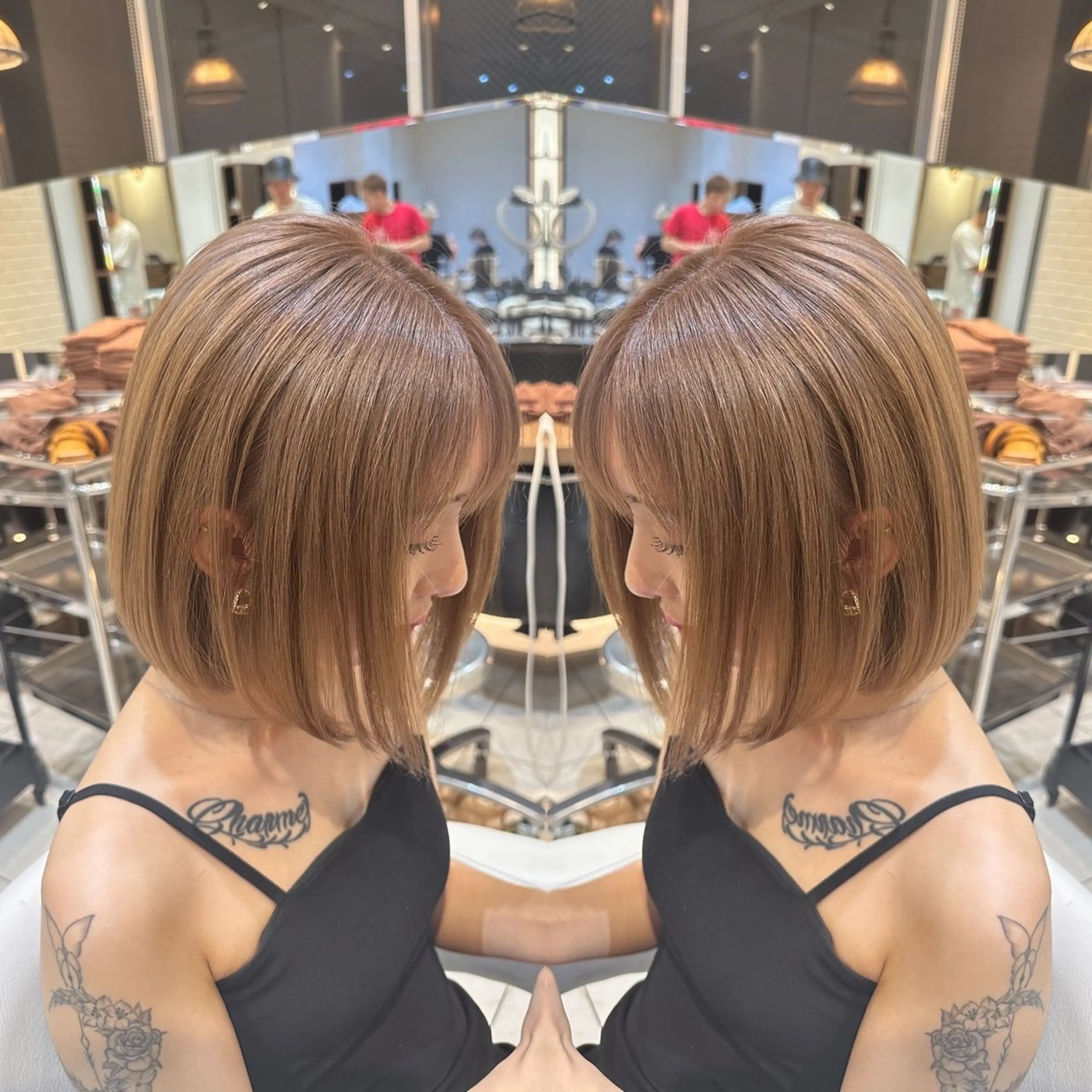 ショート 【店長】プルエクステ ボブ🌈ナツヤのヘアスタイル
