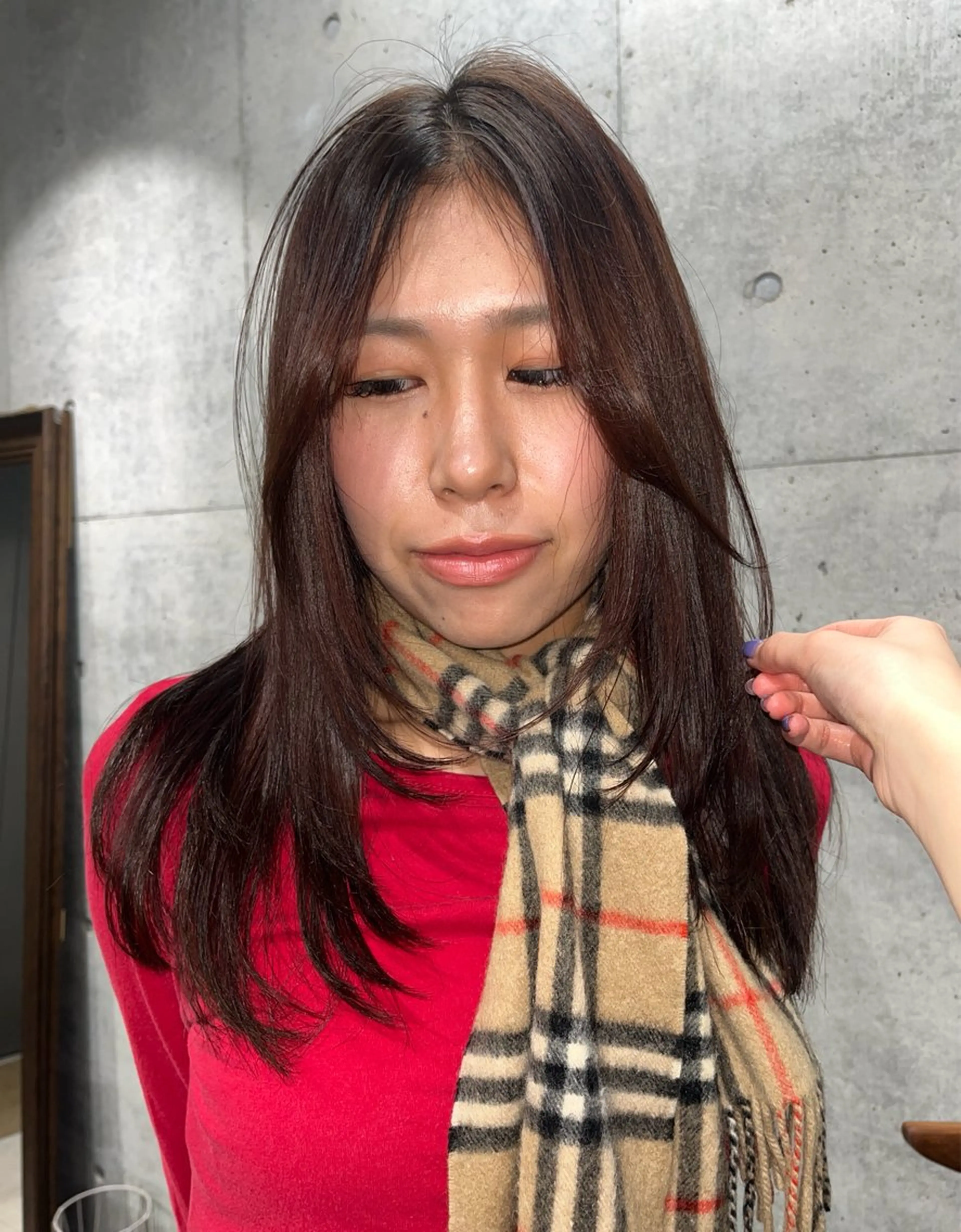 セミロング カット ヘアカラー トリートメント NANA/ 暖色カラー/ボブのヘアスタイル