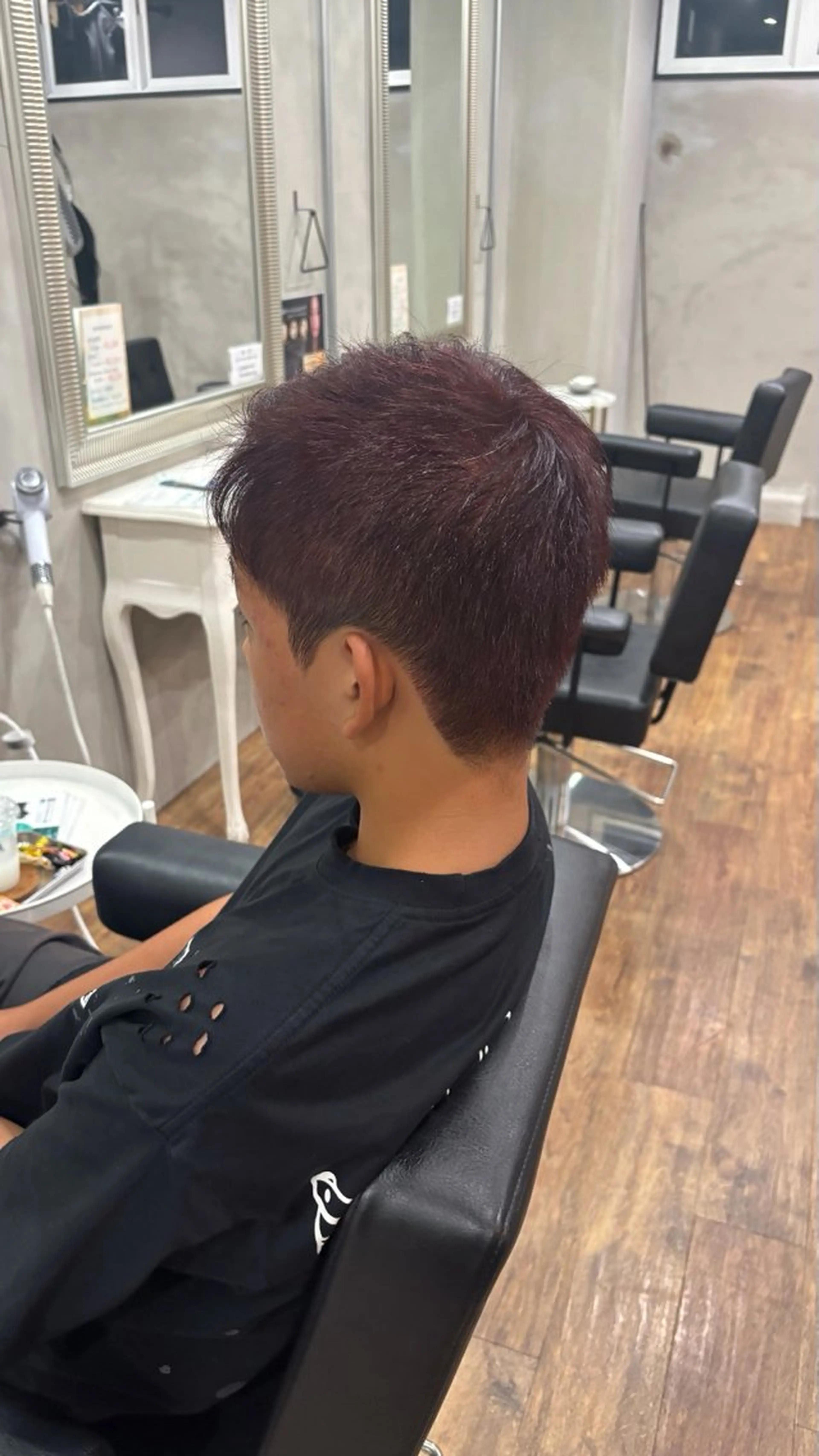ショート カラー メンズ レッドカラー ヘアカラー トリートメント 竹原 沙希のヘアスタイル