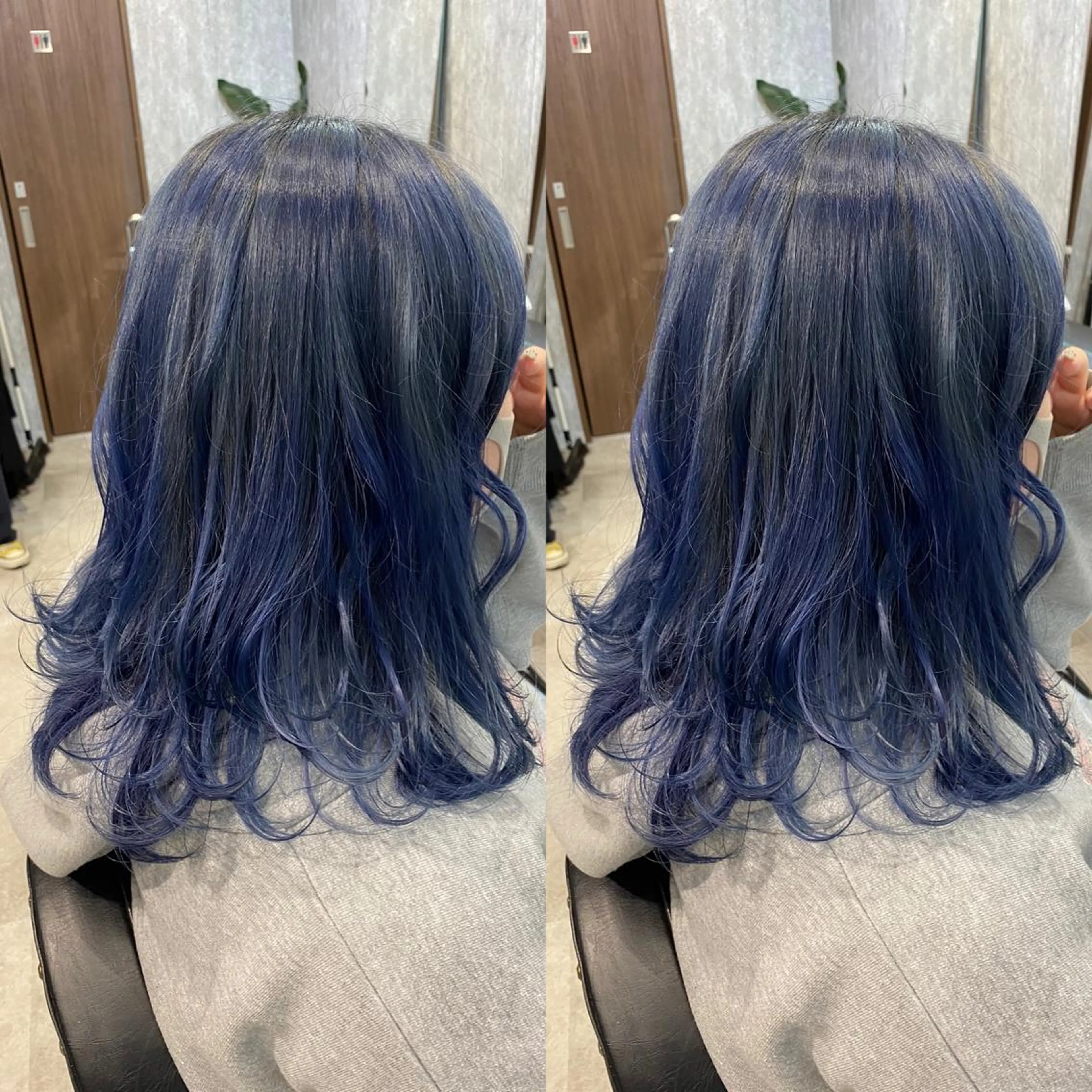 セミロング カラー グラデーションカラー シルバー 𝙱𝙻𝙴𝙽 𝚋𝚢 𝚍𝚘𝚝.所属・🤍BLEN 窓🤍のヘアスタイル