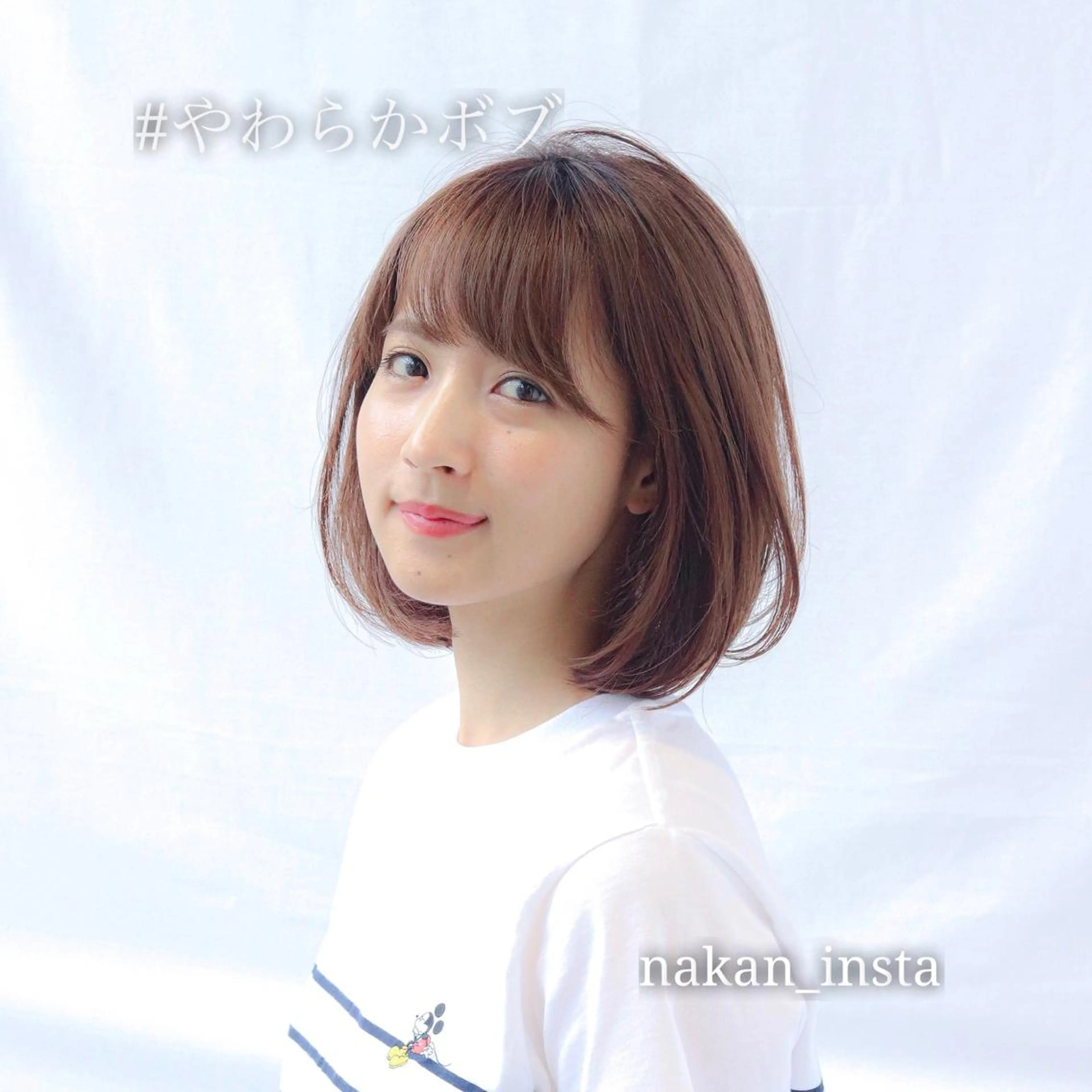 ショート カラー 顔周りレイヤー/ボブ 銀座✨中野まさひろのヘアスタイル