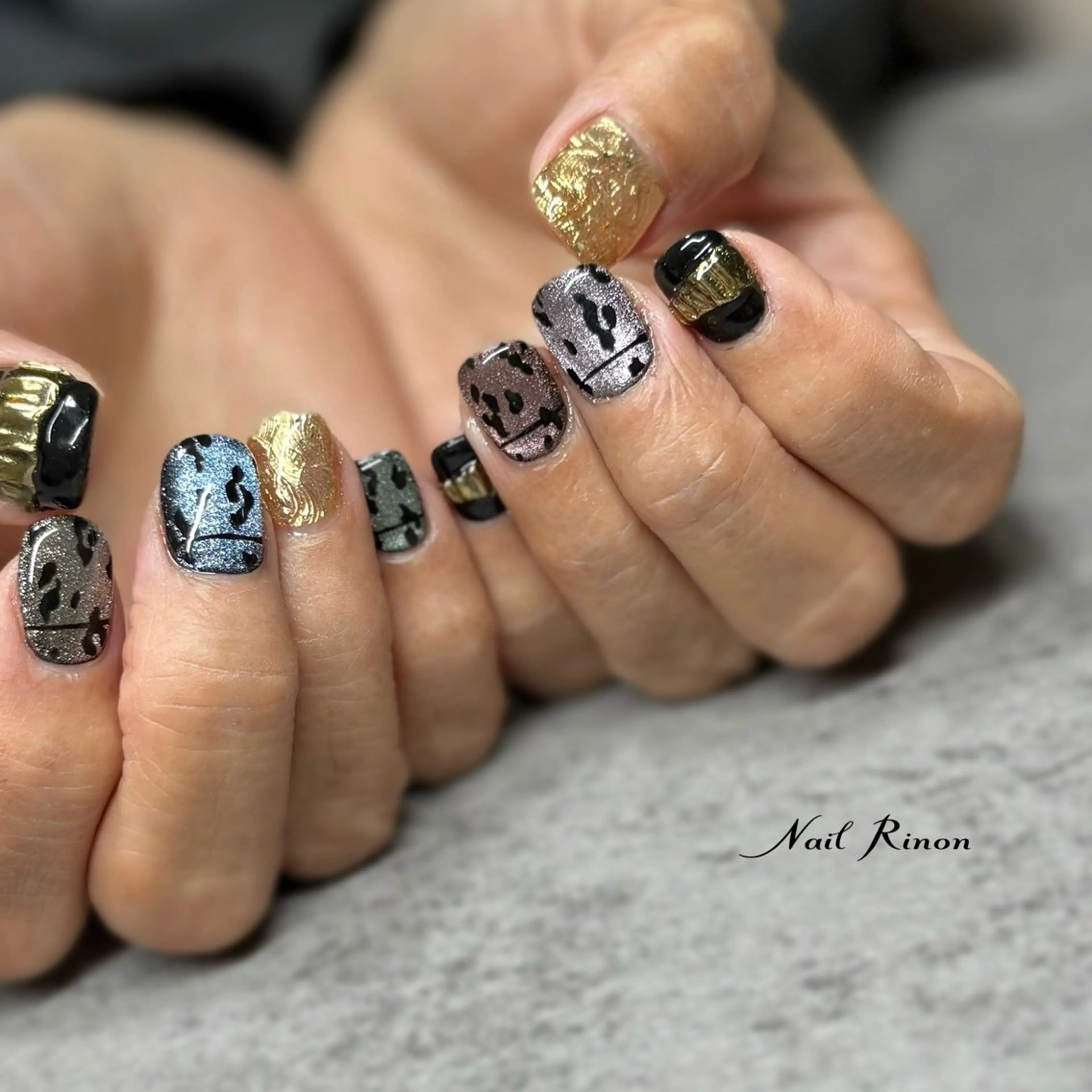 ネイル アニマル柄 ハンドネイル Nail Rinonのネイルデザイン