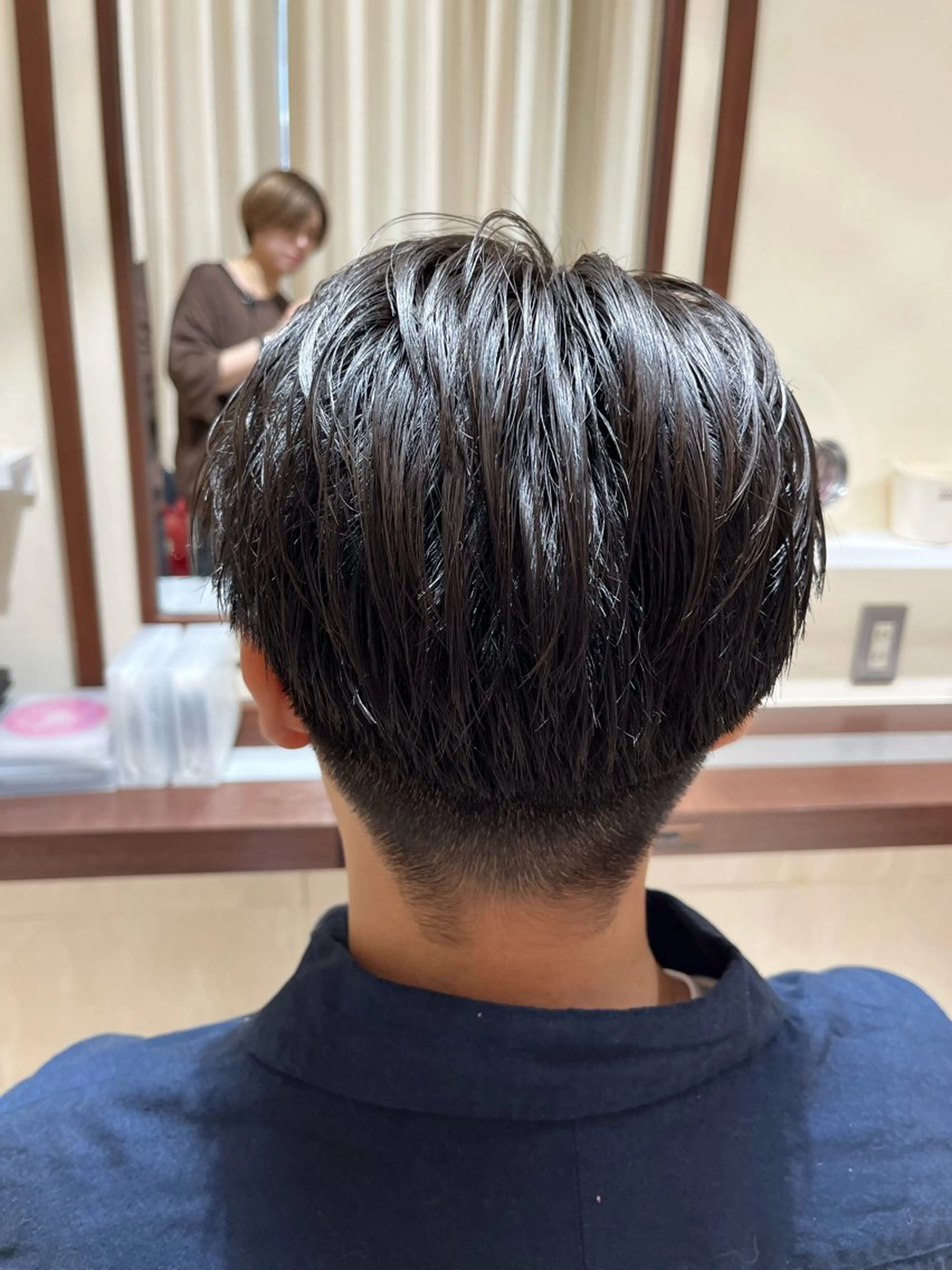 ショート メンズ センターパート AROH  men's cut&men's perm 船橋店所属・🧊メンズ特化🧊 高木航希のヘアスタイル