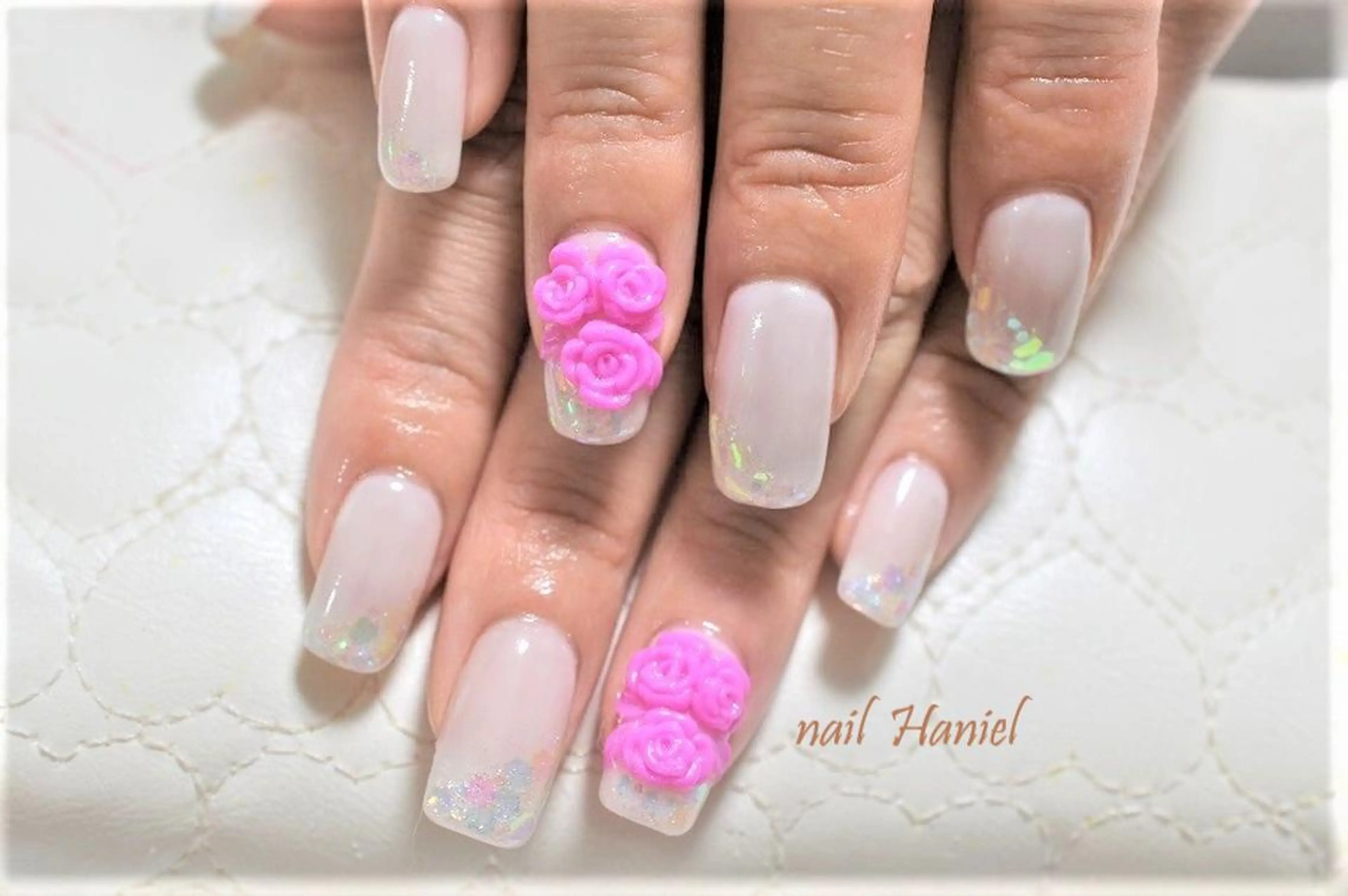ネイル フラワーネイル フットネイル ジェルネイル ハロウィン nail Haniel所属・半蔵門サロンハニエル 魅神 ちよのネイルデザイン