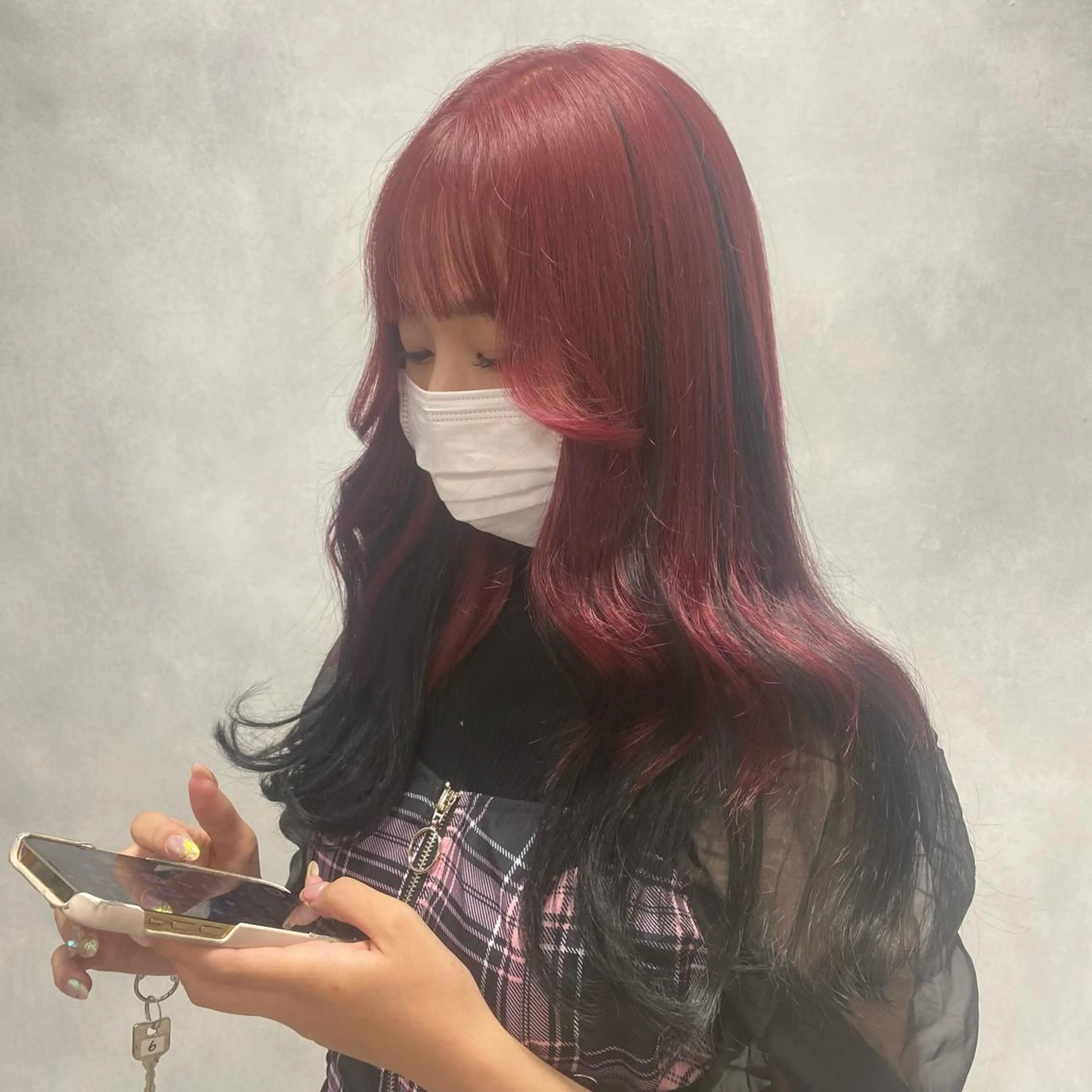 カラー ブリーチ グラデーションカラー nameless所属・韓国・網紅 🦋HONOKA🦋のヘアスタイル