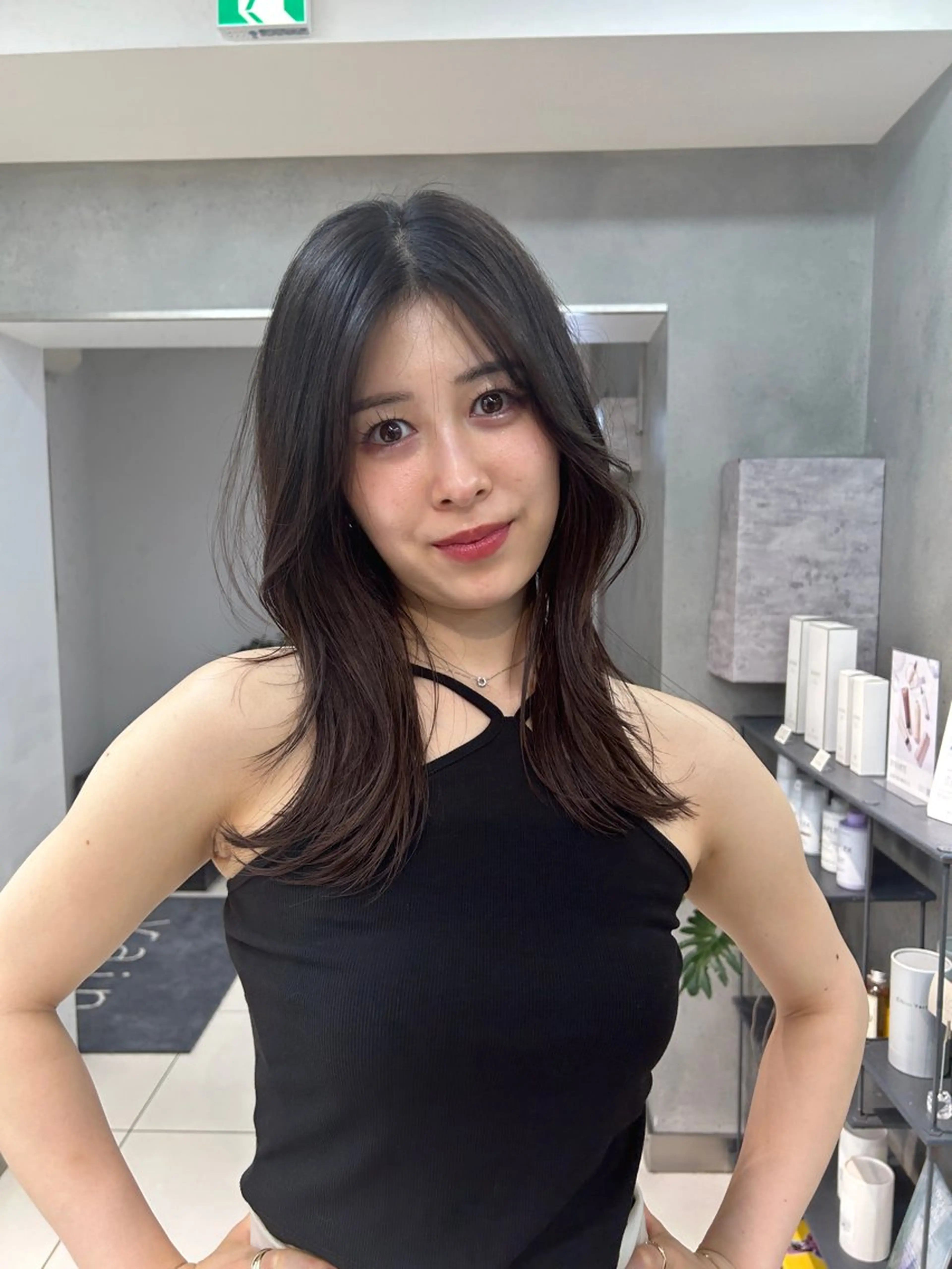 セミロング レイヤー×ツヤカラー 渋谷/kougaのヘアスタイル