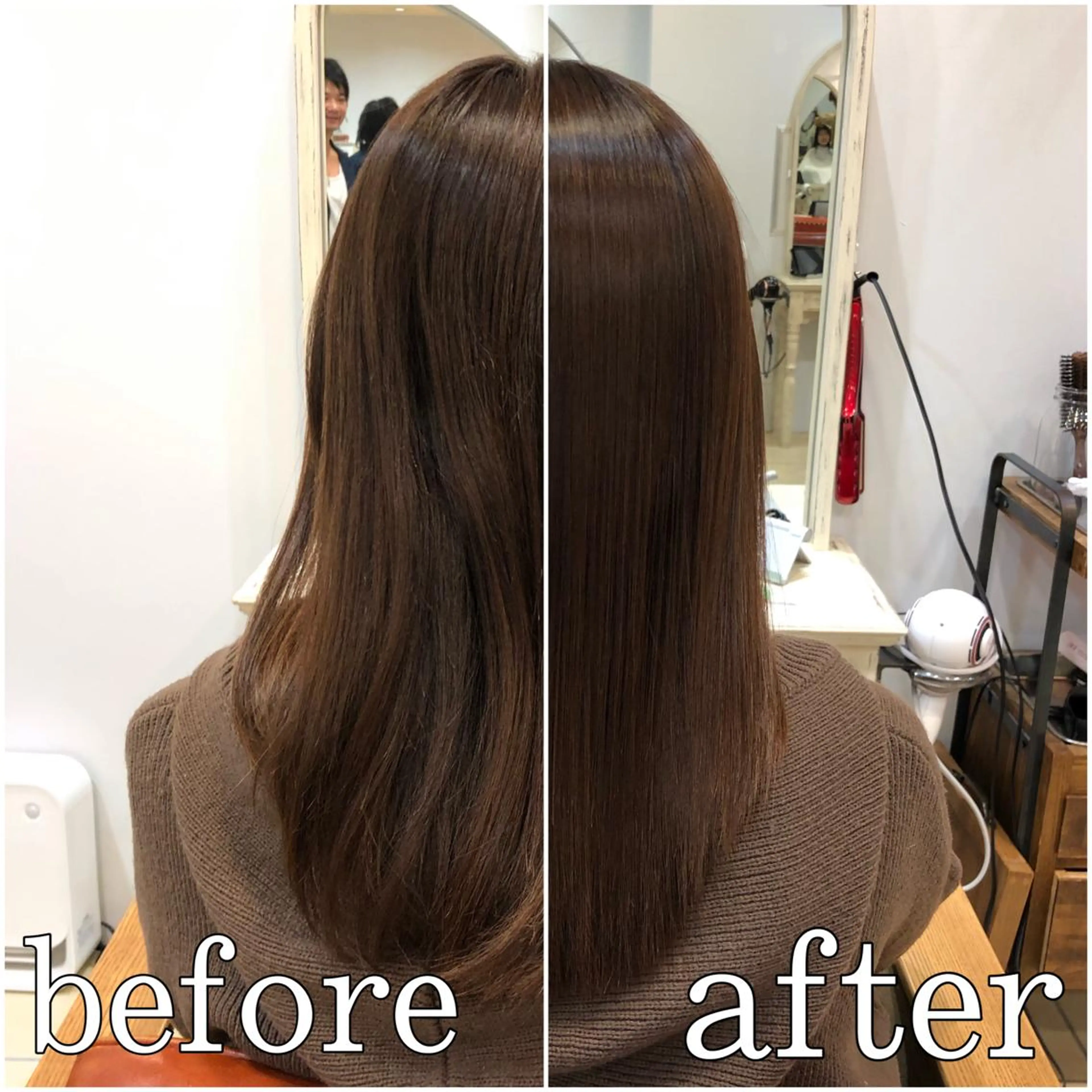 セミロング トリートメント 酸熱トリートメント \脱・うねり& 広がり/gite菊のヘアスタイル