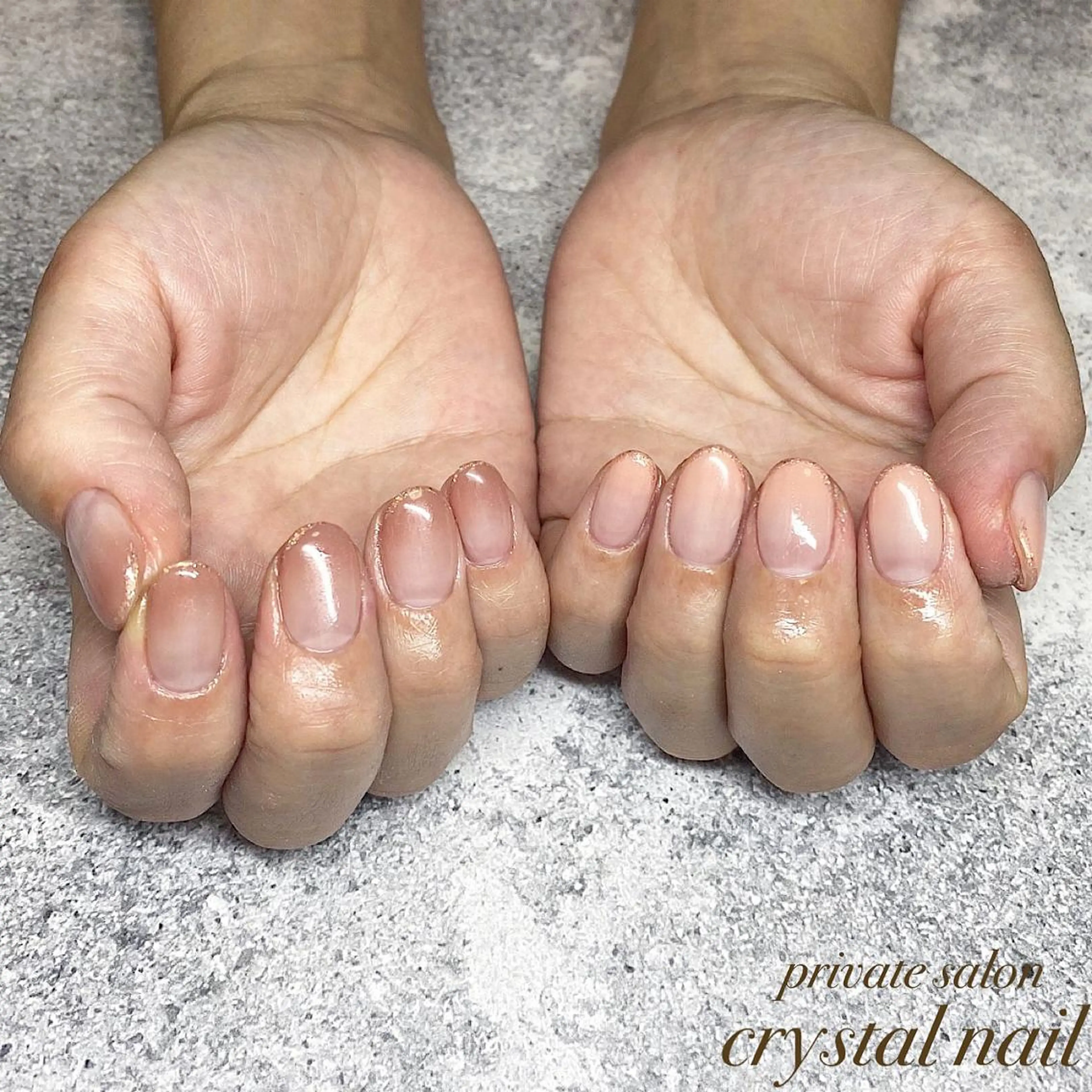 ネイル フレンチネイル グラデーション Crystal Nailのネイルデザイン