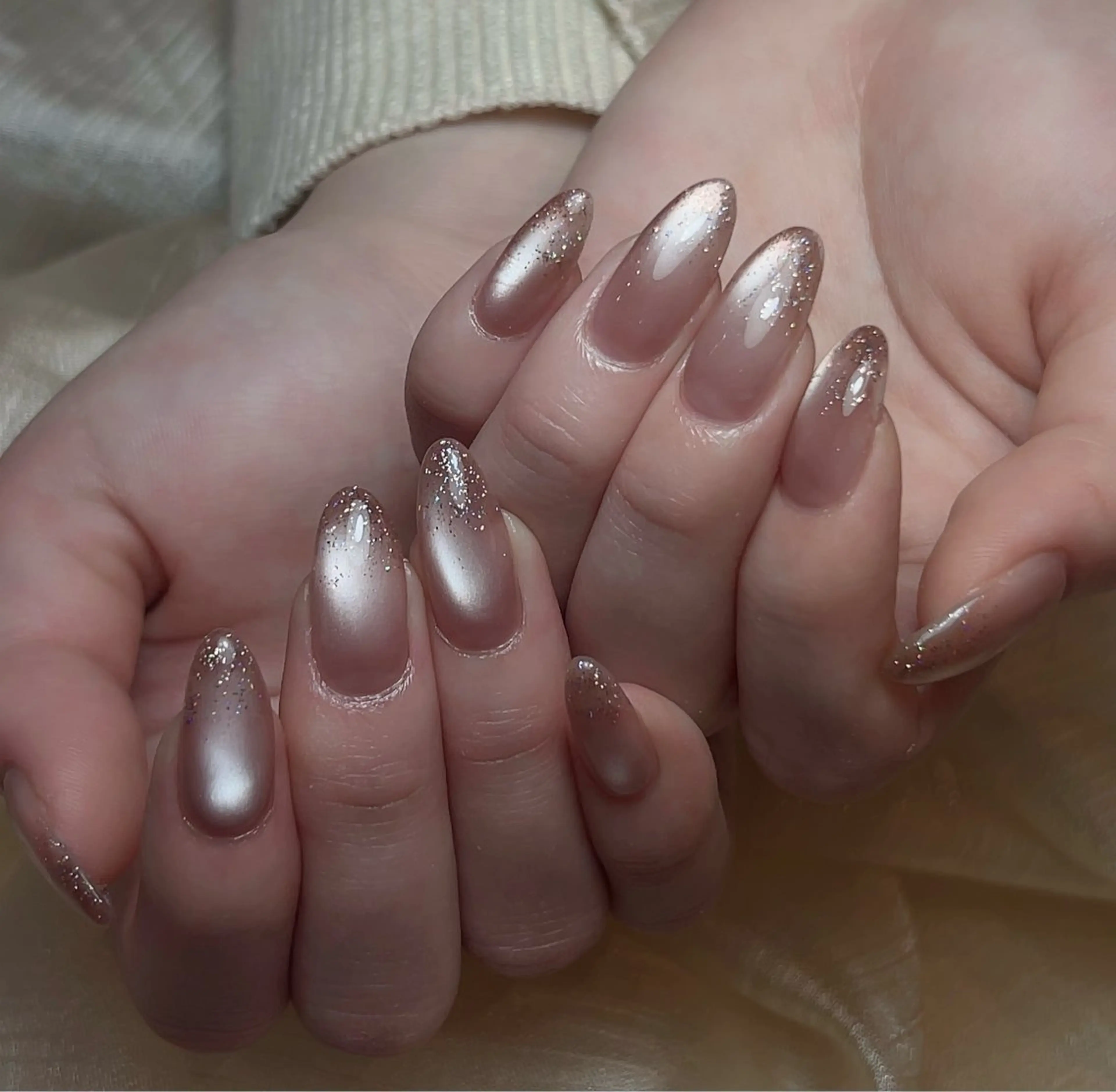 ネイル フラッシュネイル グラデーション キラキラネイル ハンドネイル You nailのネイルデザイン
