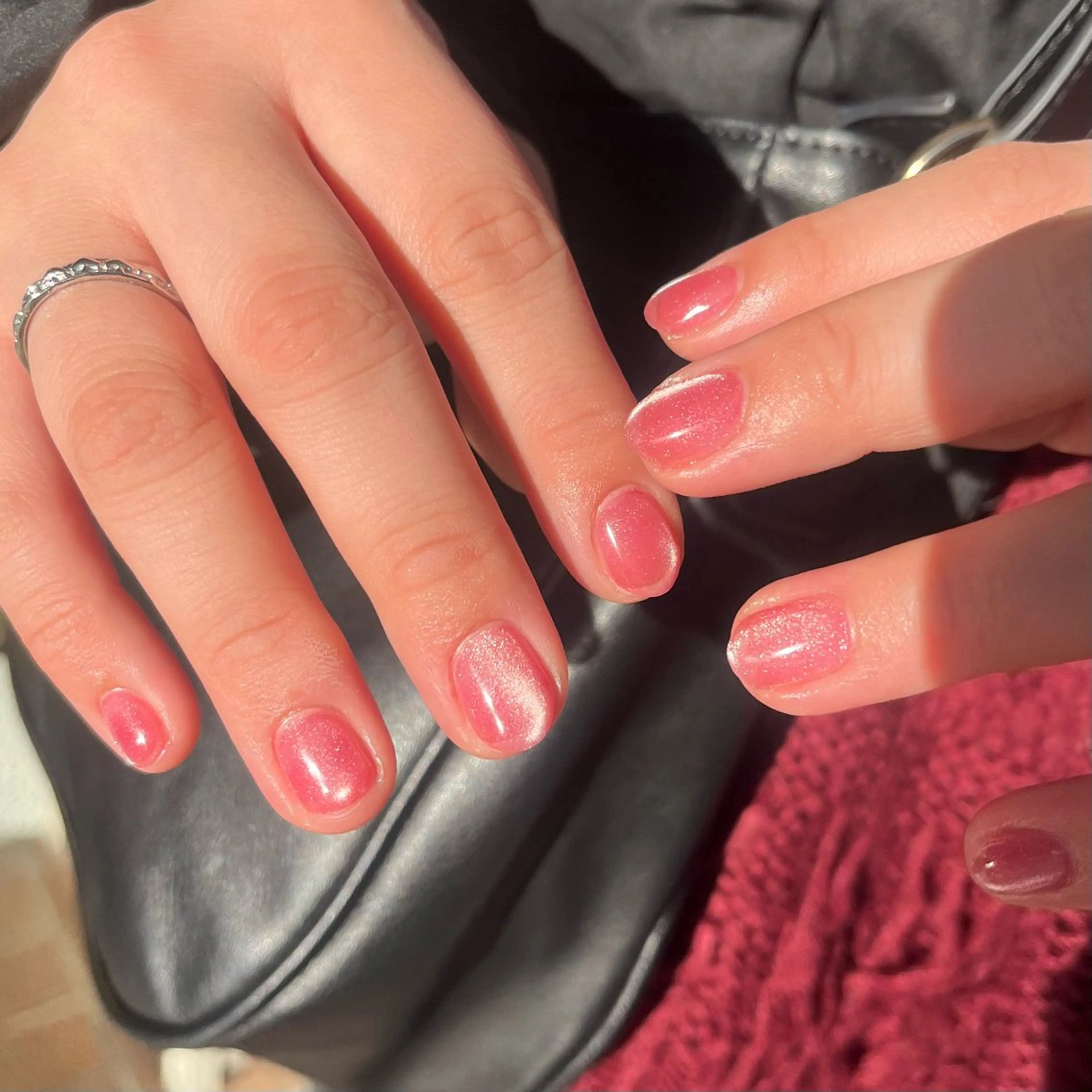 ネイル ピンク ショートネイル ハンドネイル ballie／小野原 なつみのネイルデザイン