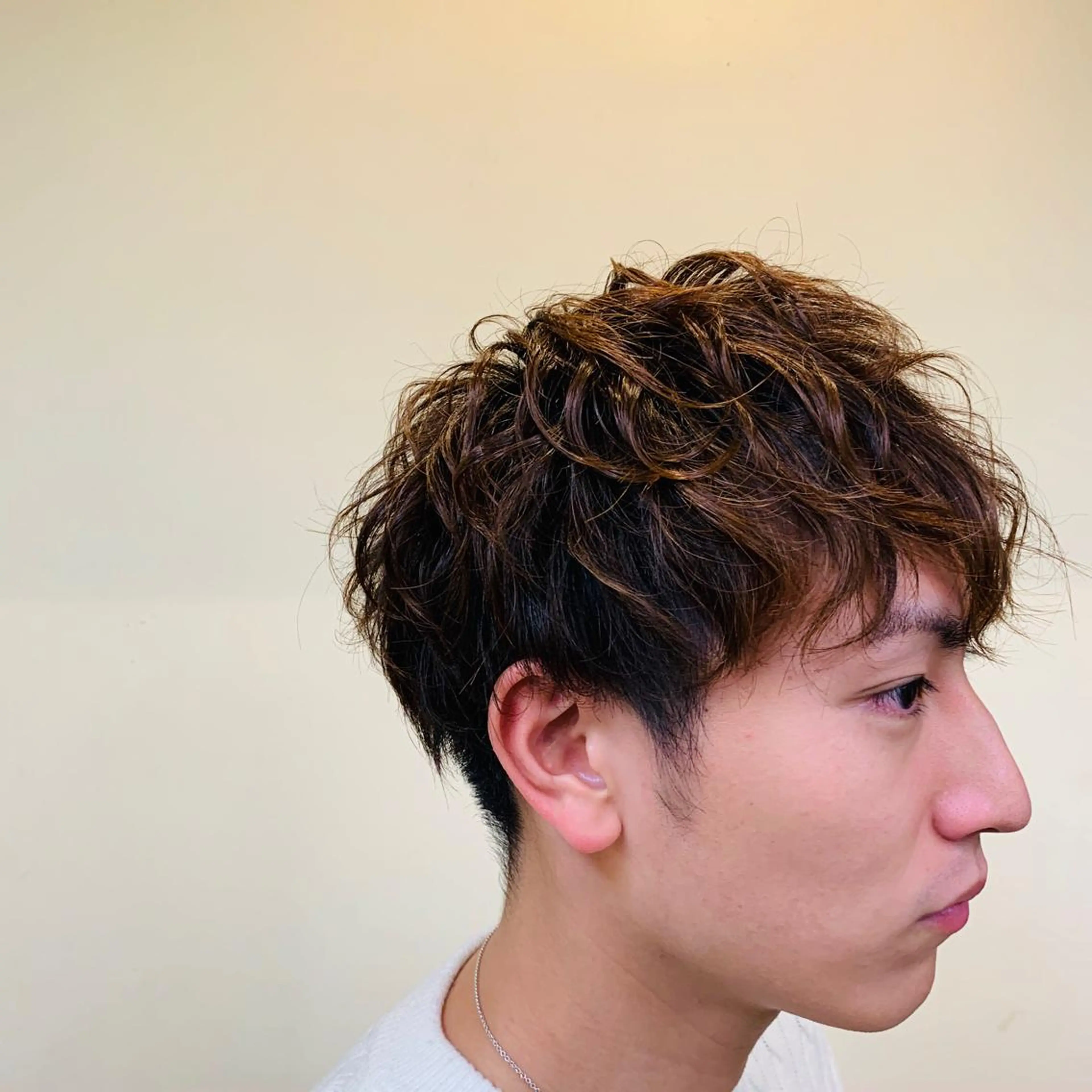 メンズ メンズパーマ 大人レイヤー ヨシミカズヤのヘアスタイル