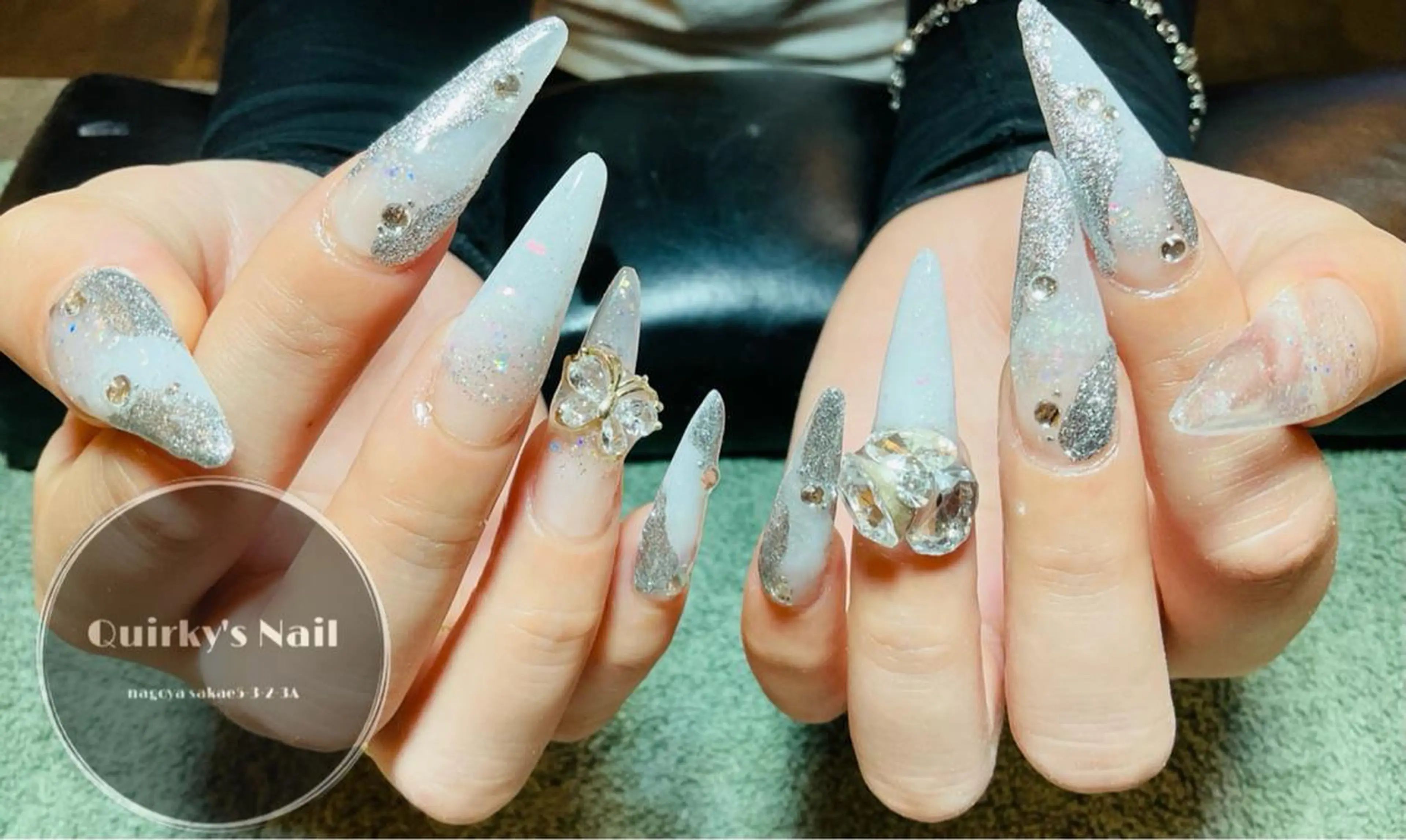 ネイル オーロラネイル クリアネイル グラデーション ラメ(グリッター) ラメグラデーション Quirky's Nail【栄店】のネイルデザイン