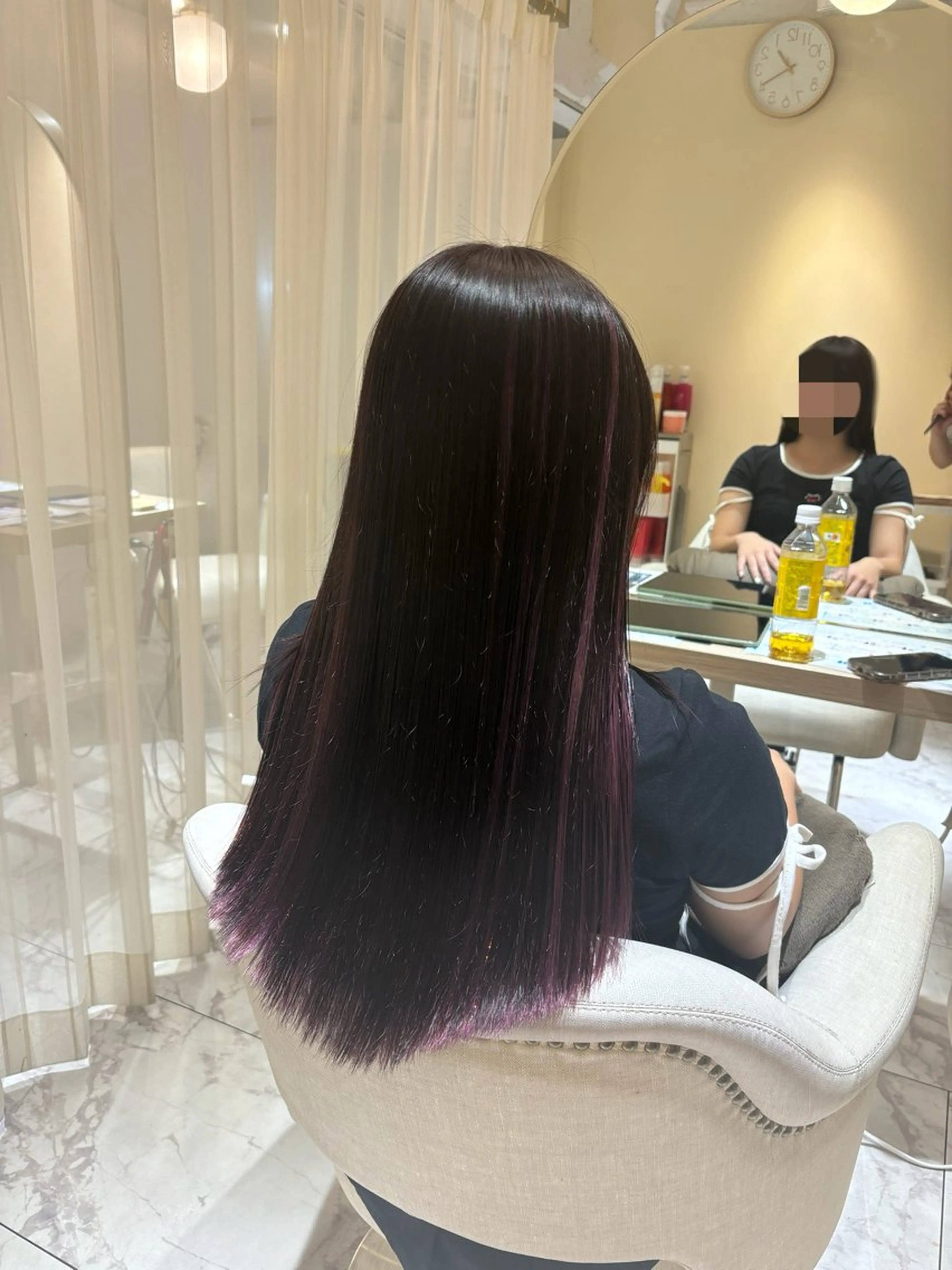 ロング カラー ピンクカラー ピンクパープル パープルカラー ヘアカラー youres hair 日吉店所属・上原ちえみ /Y2K/原色カラーのヘアスタイル