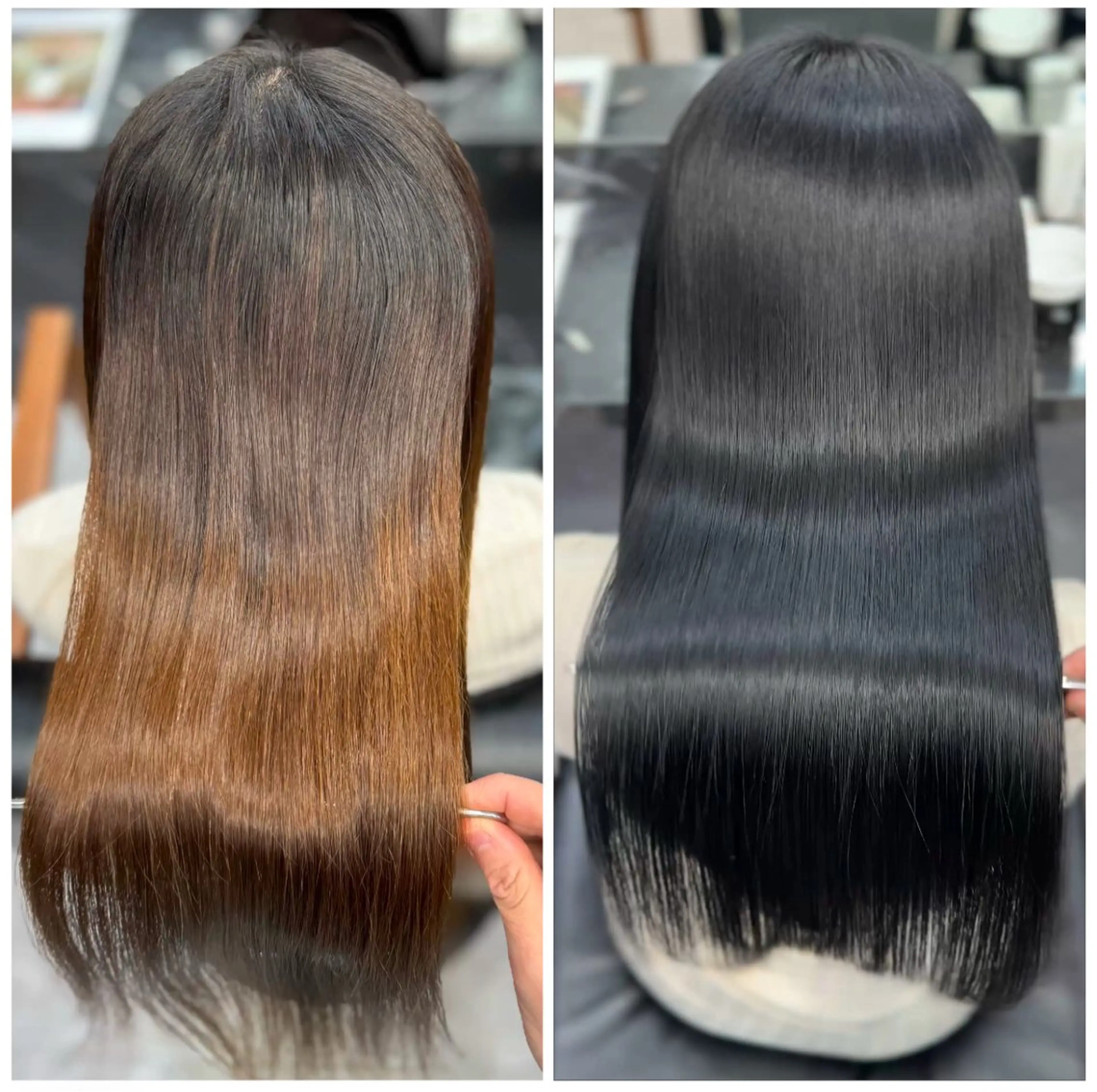 ロング ヘアカラー トリートメント JIN|乾かしただけ 美髪矯正本格髪質改善のヘアスタイル